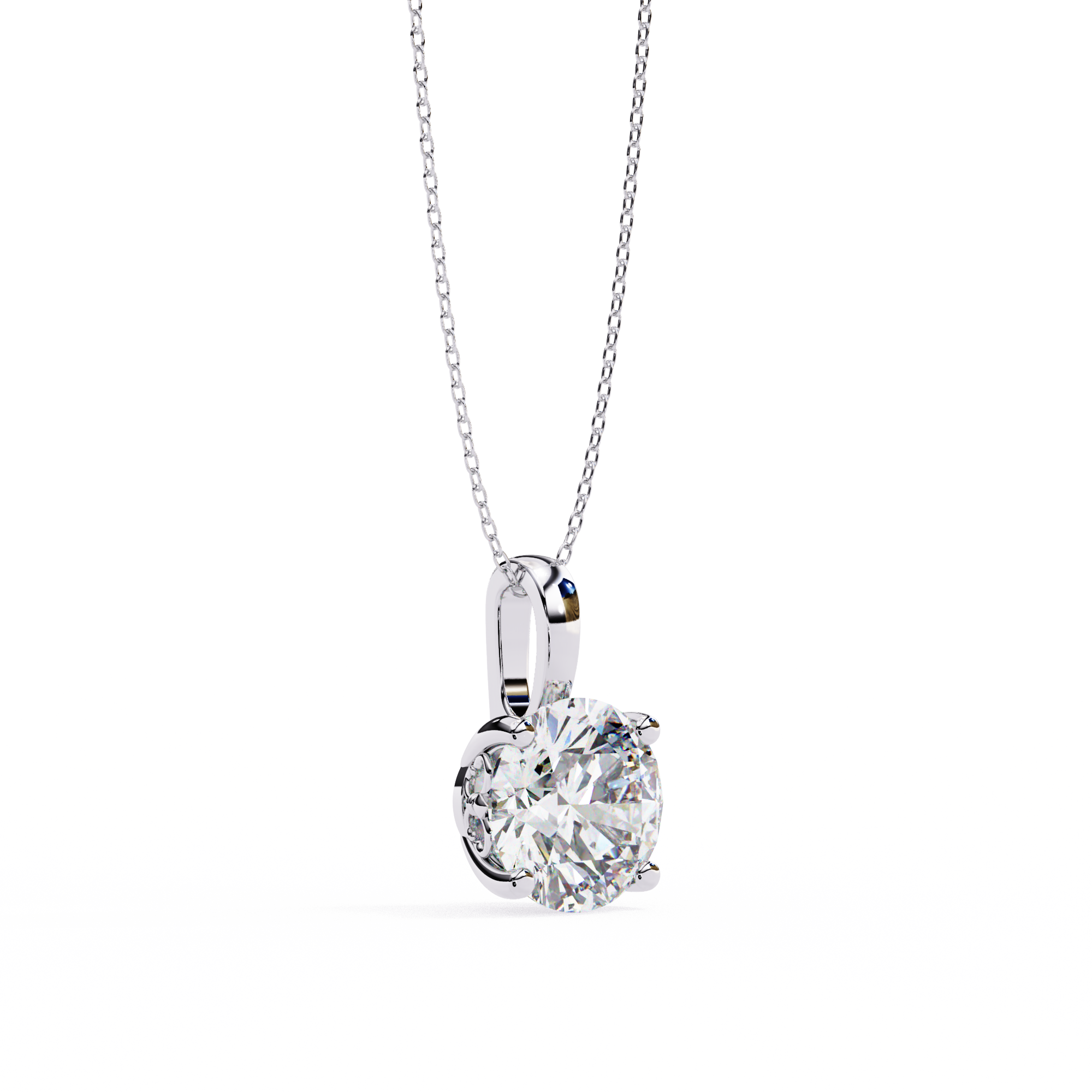3 carats Cushion Diamond pendant