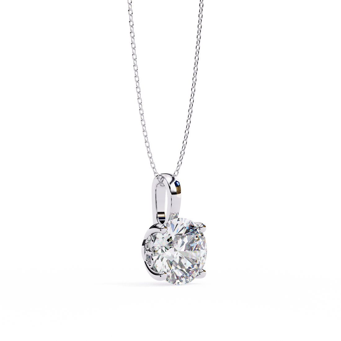 3 carats Cushion Diamond pendant
