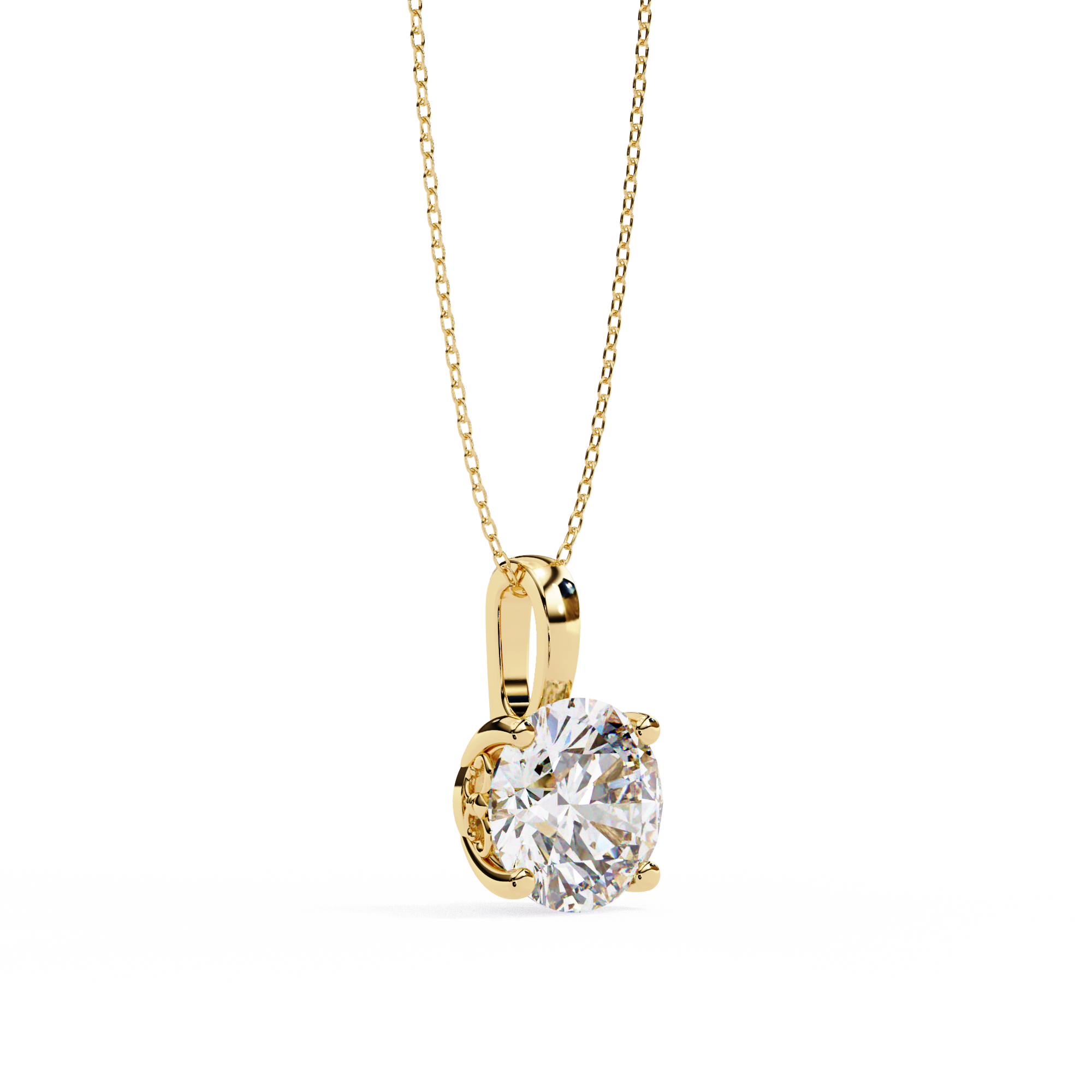 3 carats Cushion Diamond pendant
