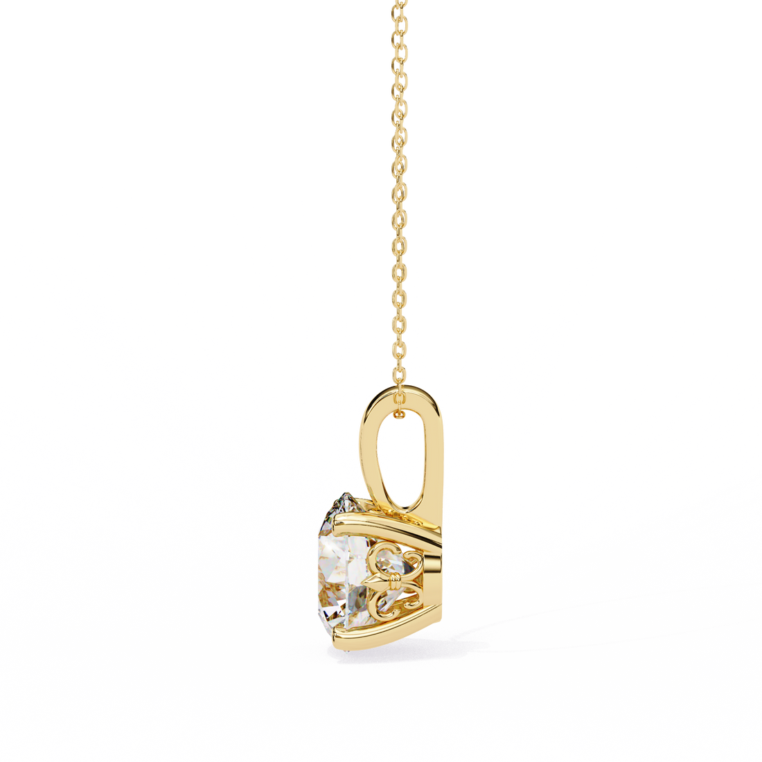 3 carats Cushion Diamond pendant