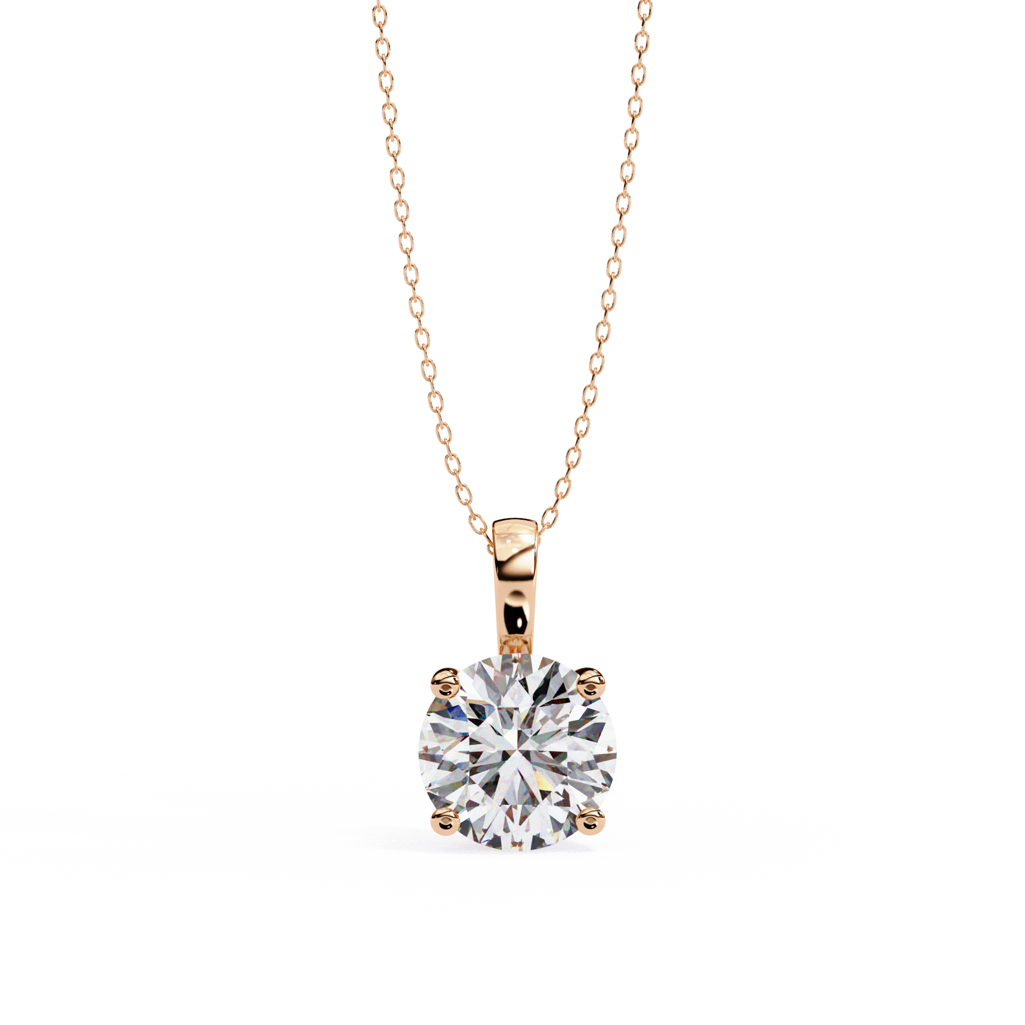3 carats Cushion Diamond pendant