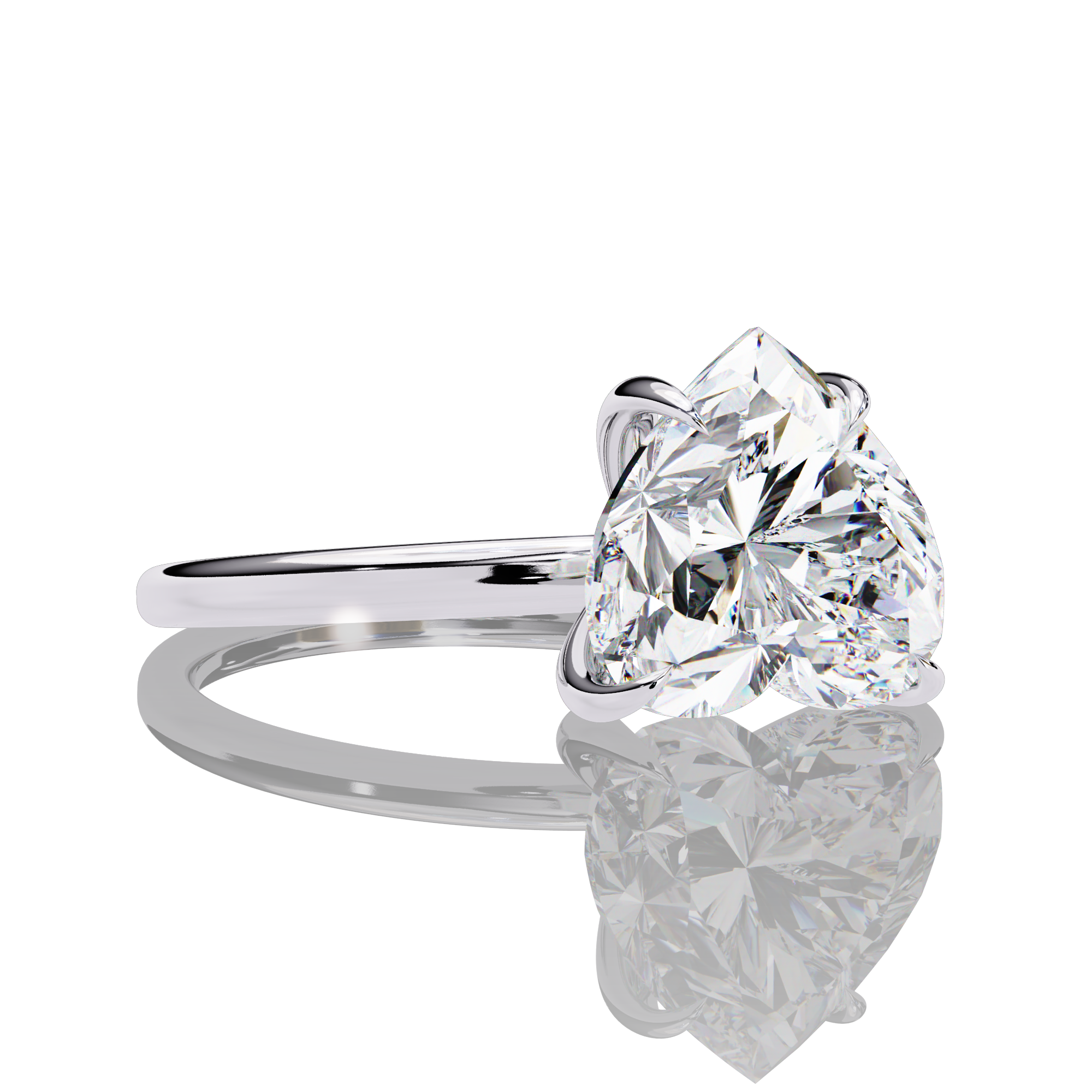 3 carats Heart Lab Grown Diamond Ring