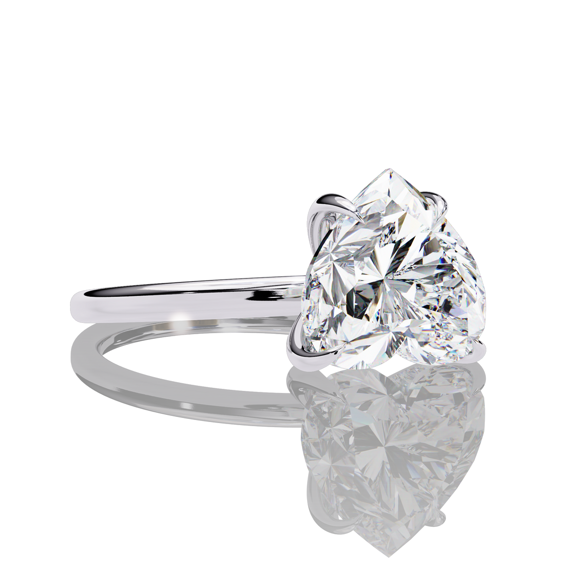 3 carats Heart Lab Grown Diamond Ring