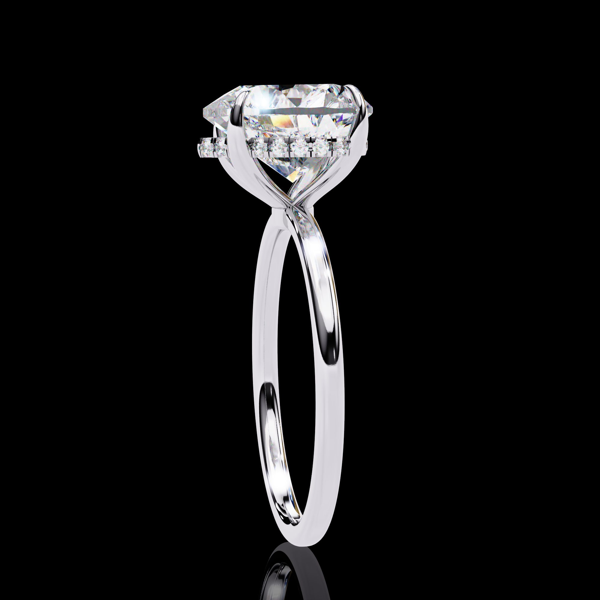 3 carats Heart Lab Grown Diamond Ring
