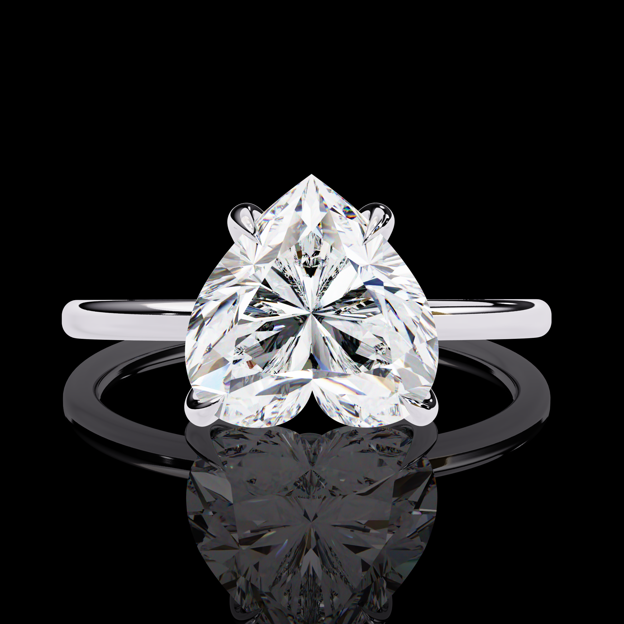 3 carats Heart Lab Grown Diamond Ring