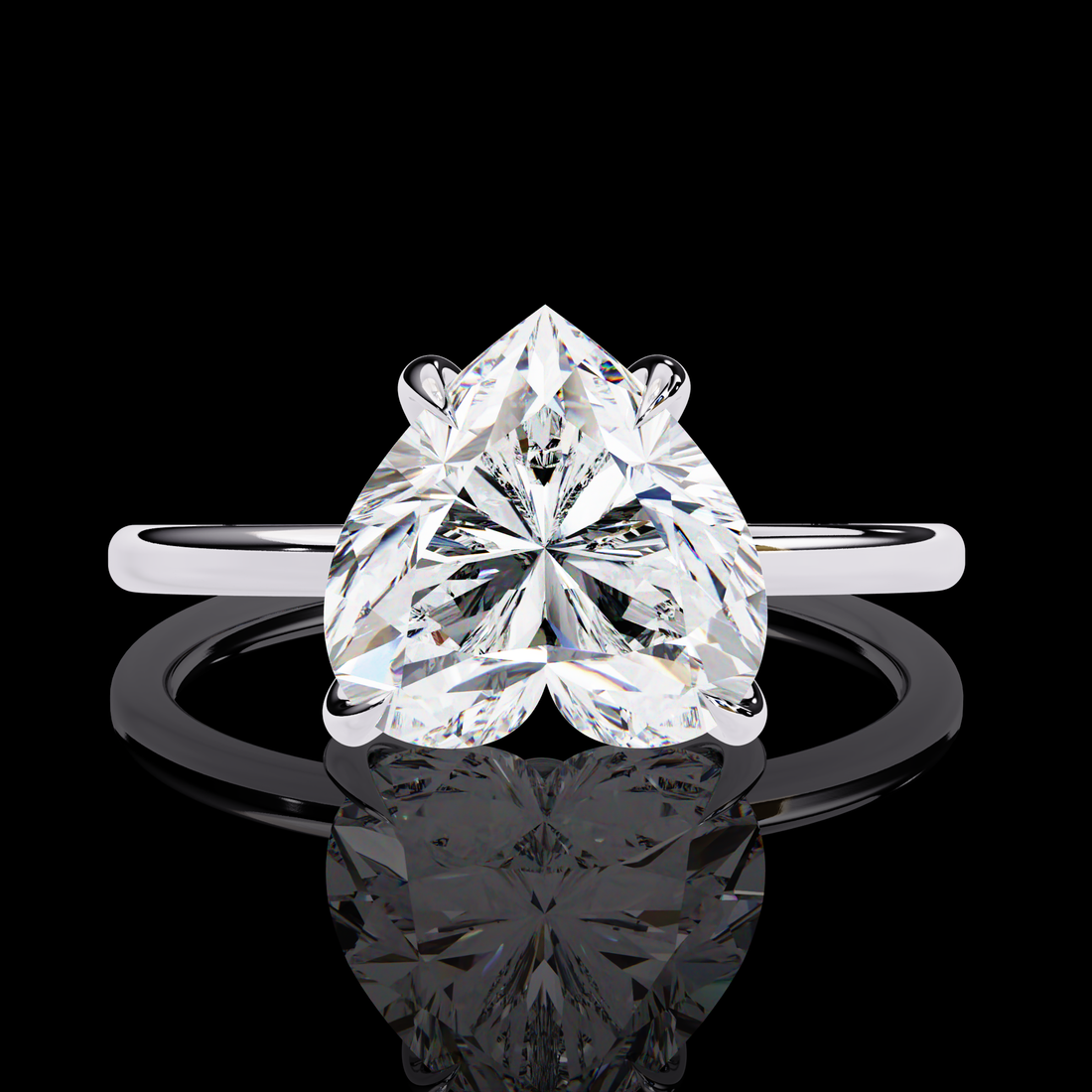 3 carats Heart Lab Grown Diamond Ring