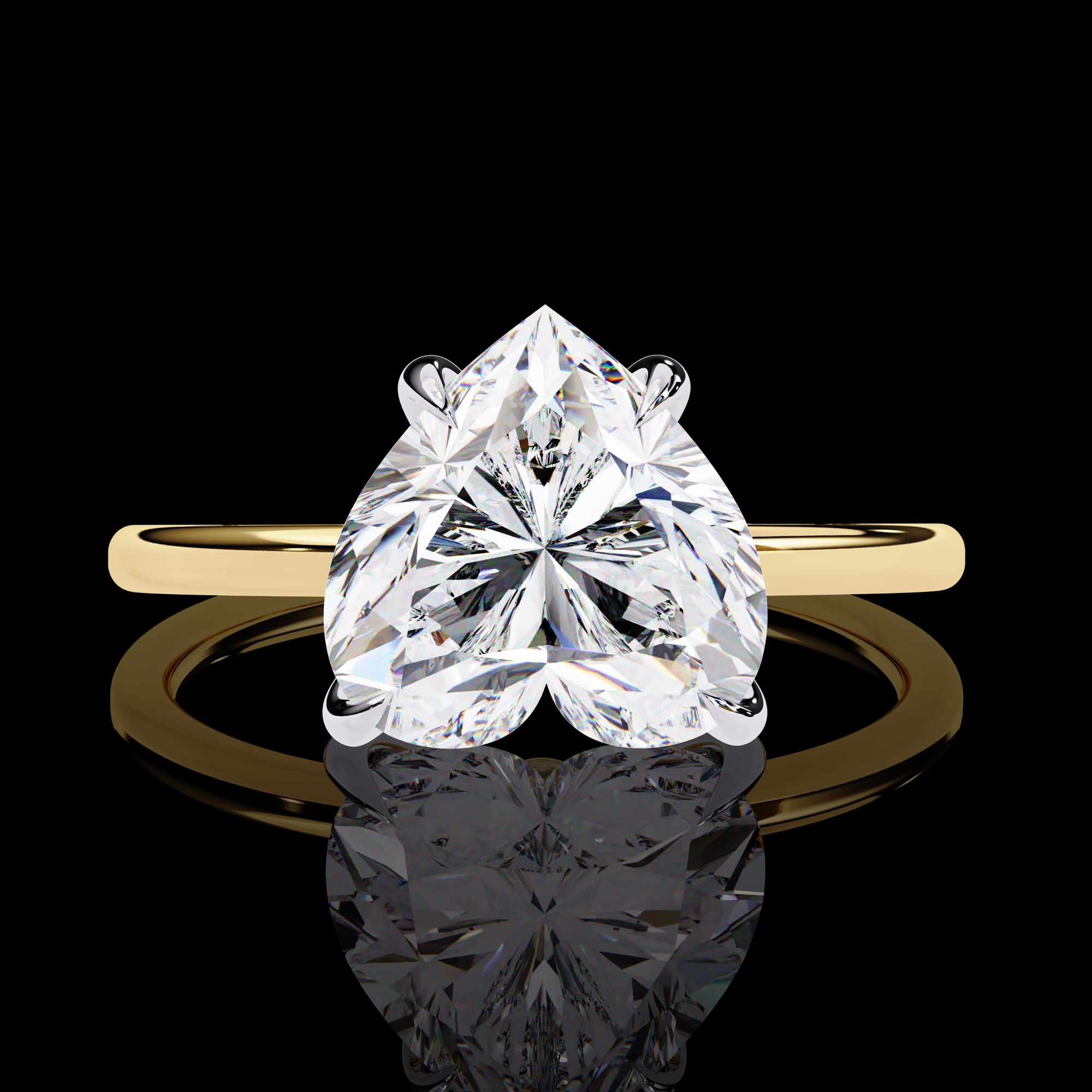 3 carats Heart Lab Grown Diamond Ring