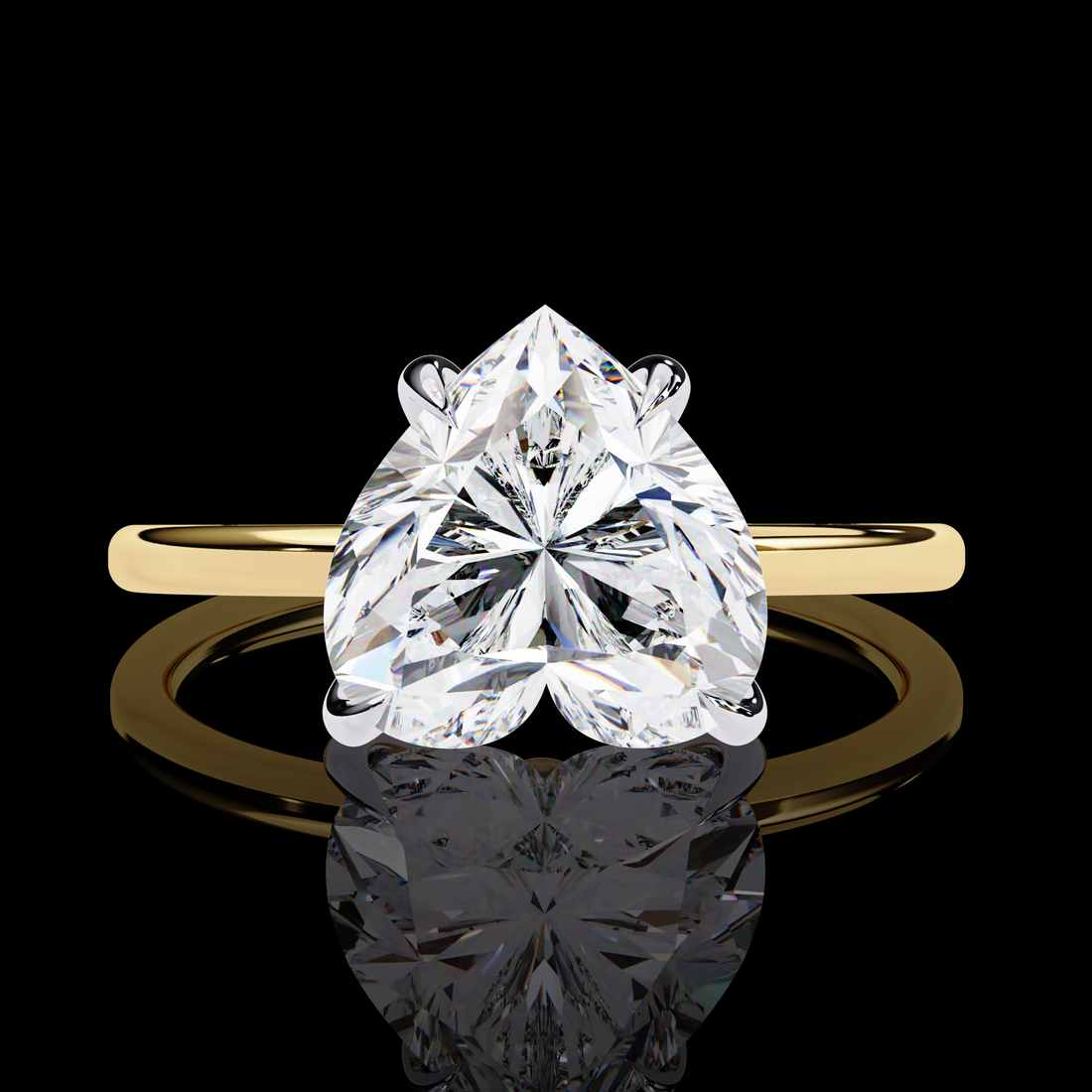 3 carats Heart Lab Grown Diamond Ring