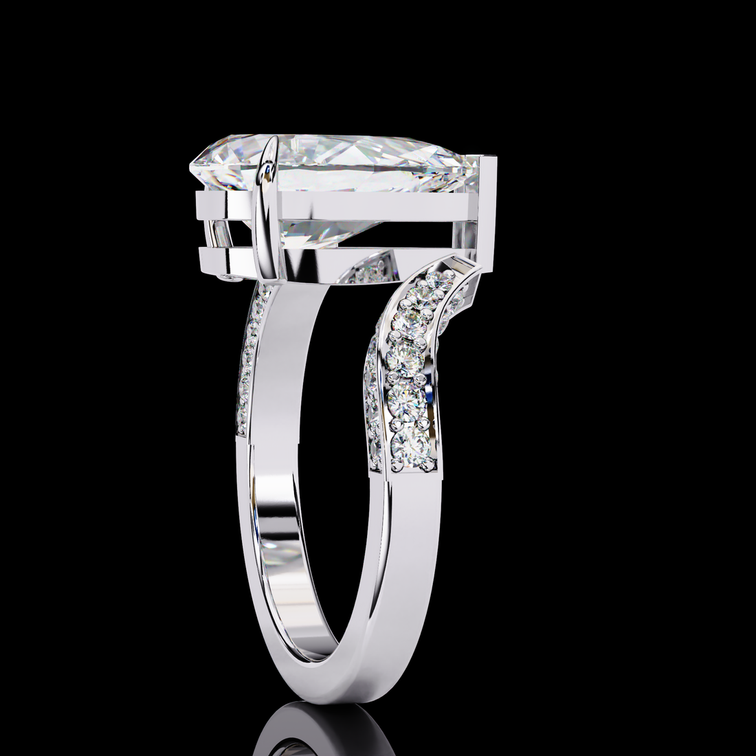 3 carats Solitaire Lab Grown Ring13