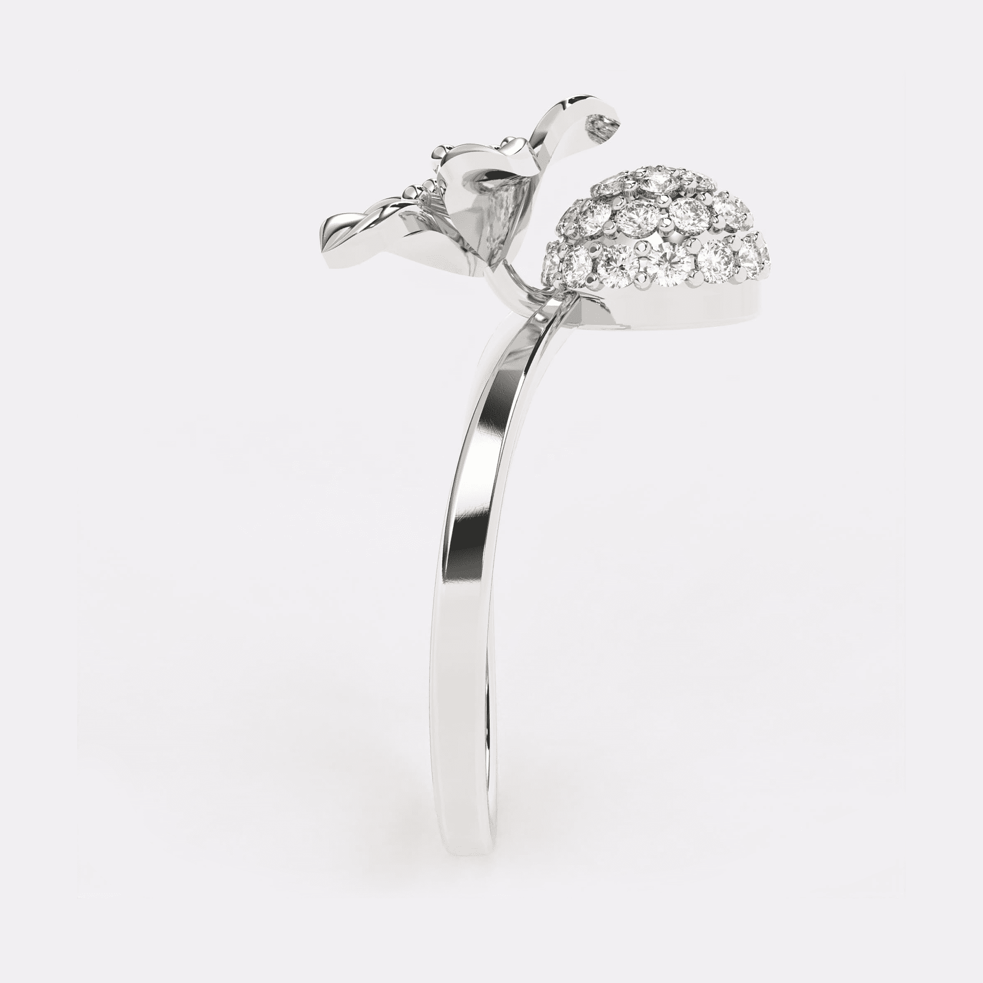 Gold Floral Diamond Ring