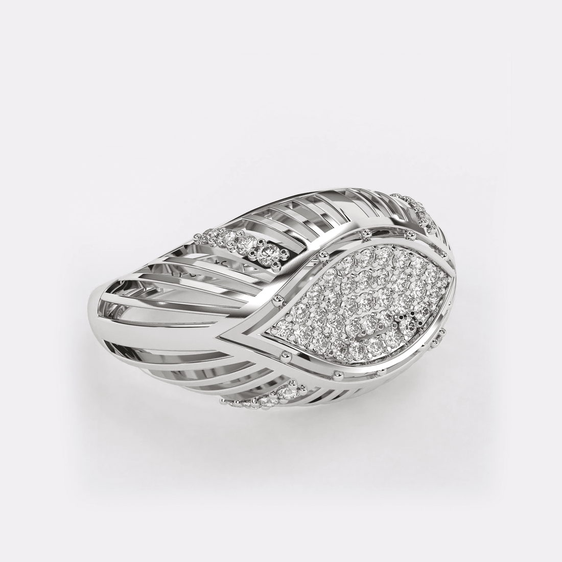 Layering Design Diamond Ring