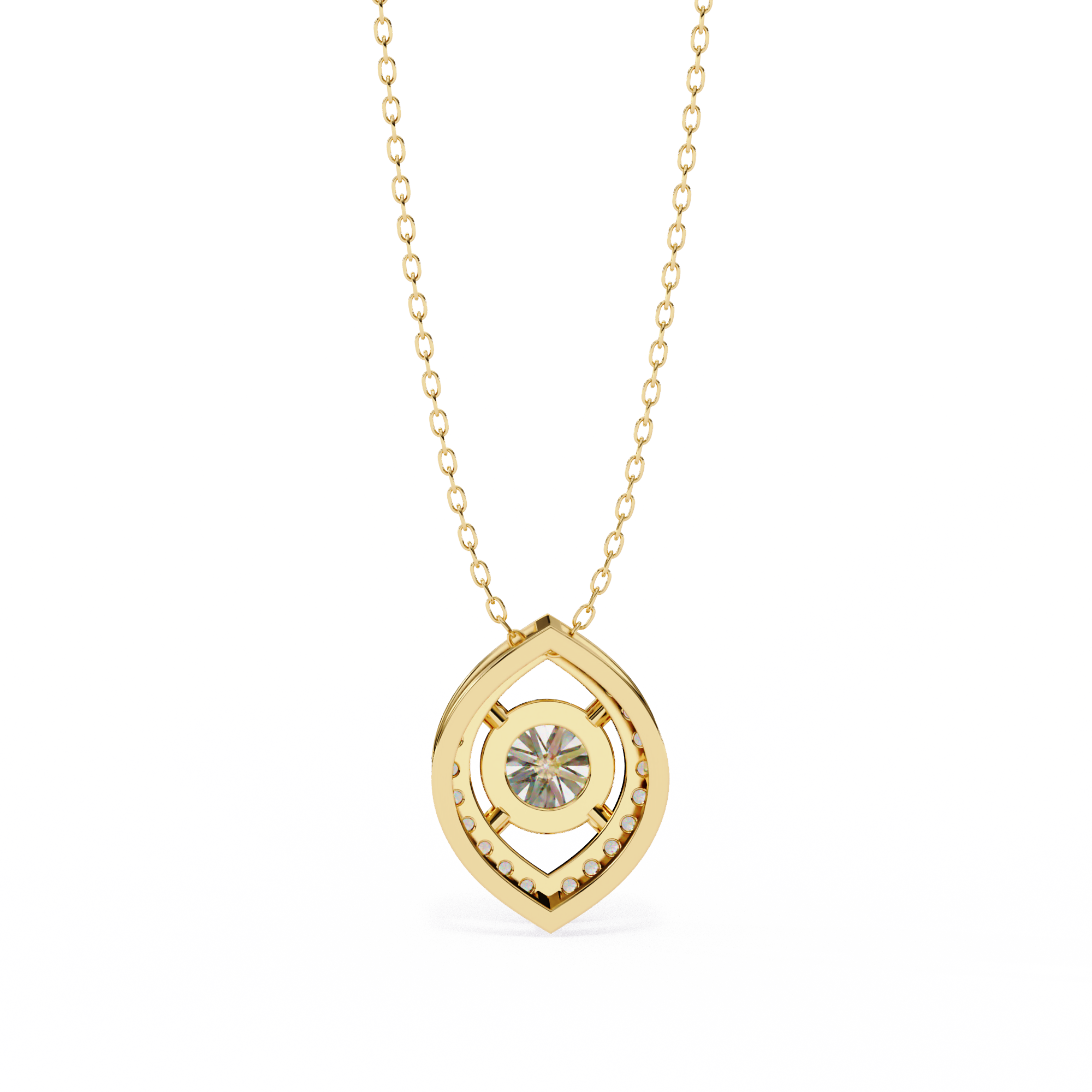 Sacred Round Diamond Pendant