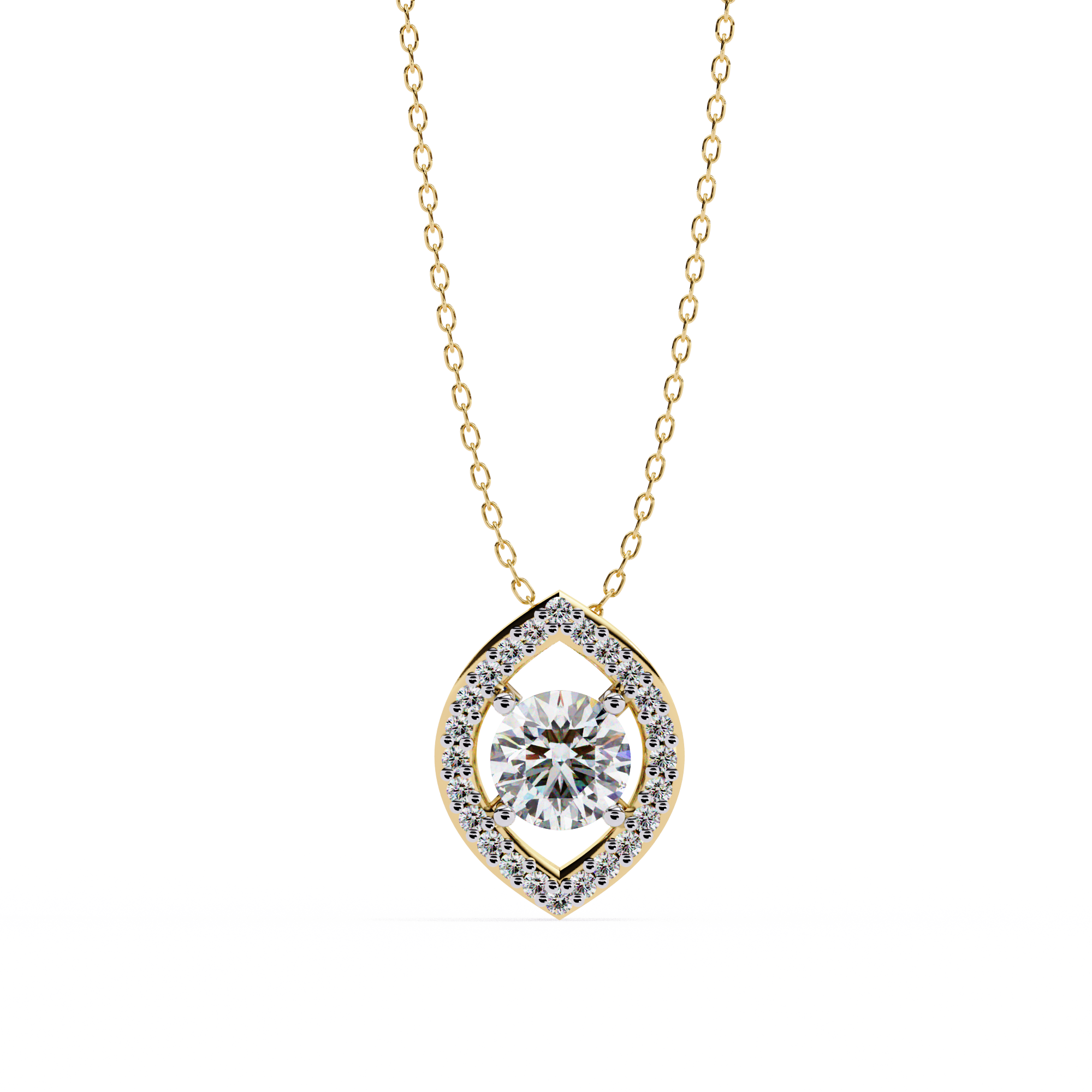 Sacred Round Diamond Pendant