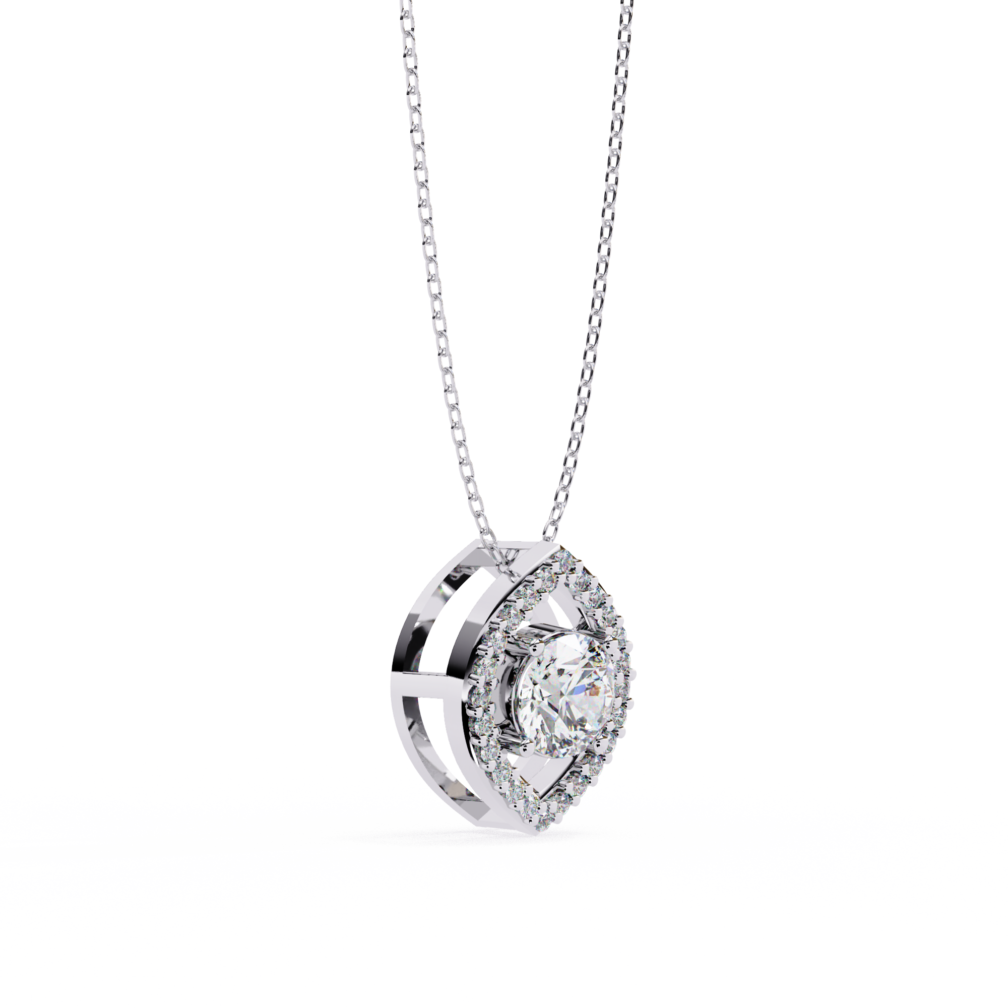 Sacred Round Diamond Pendant