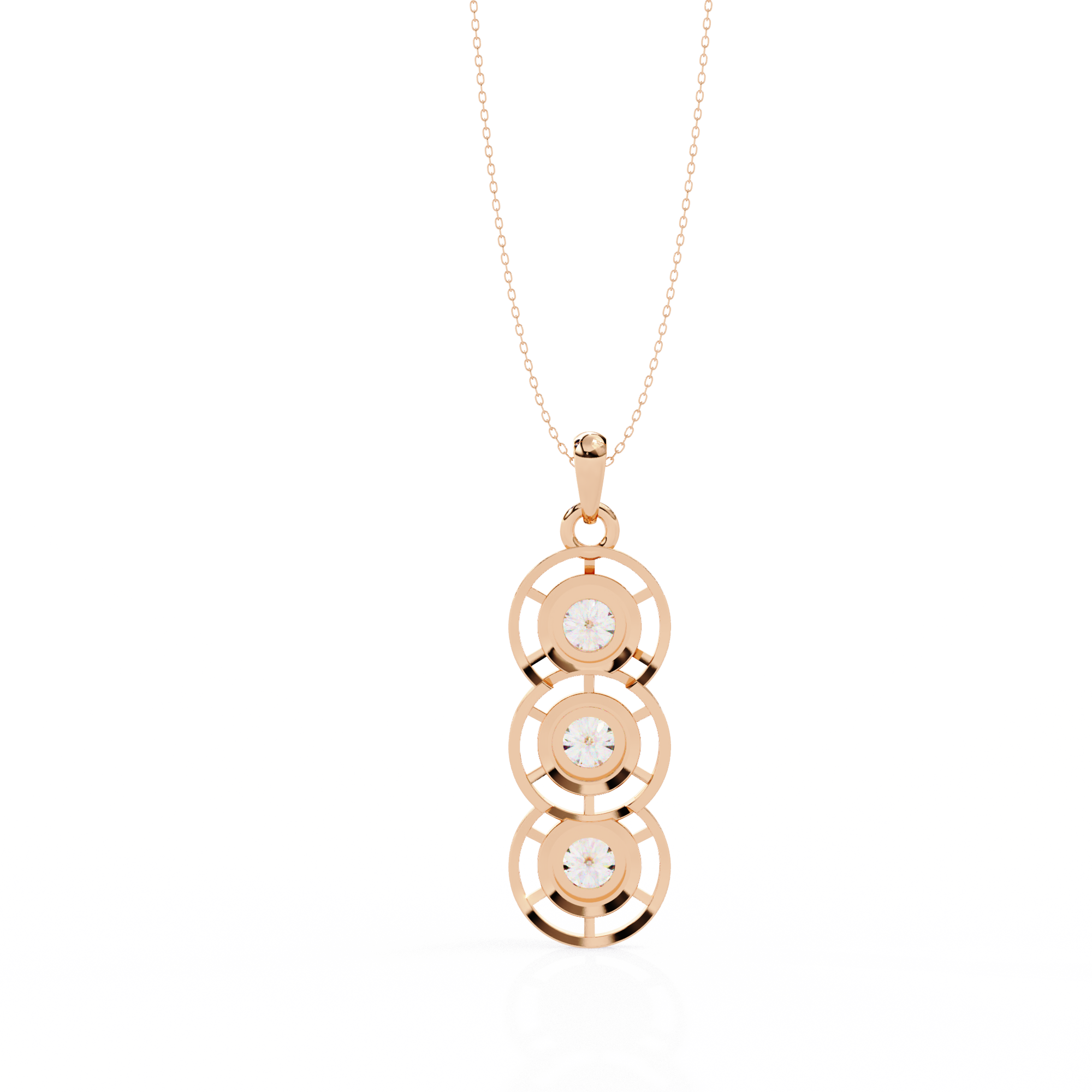 Triple Round Diamond pendant