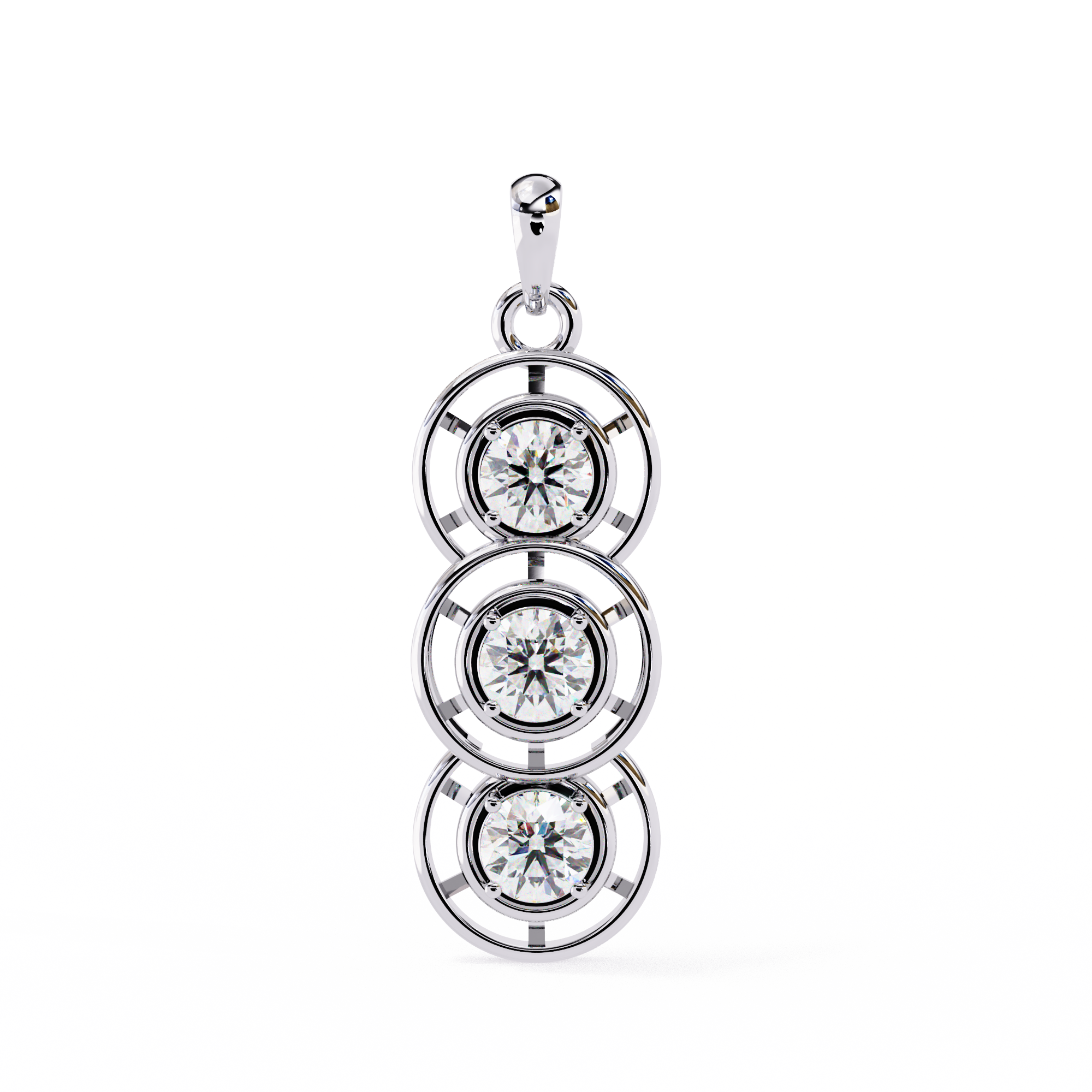 Triple Round Diamond pendant