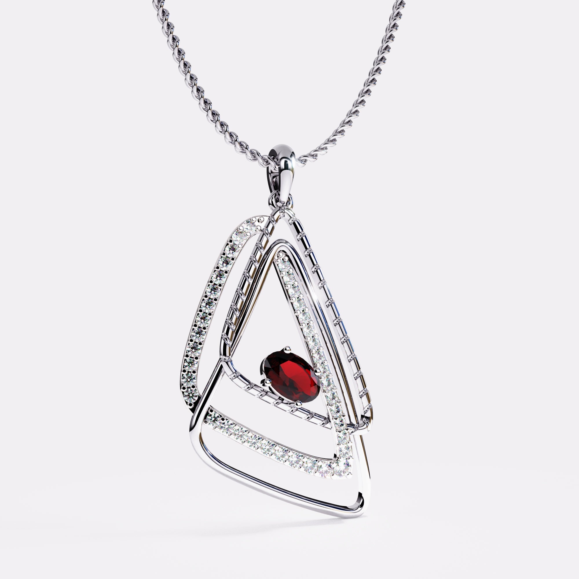 Velvet Spark Diamond Pendant in 925 Silver
