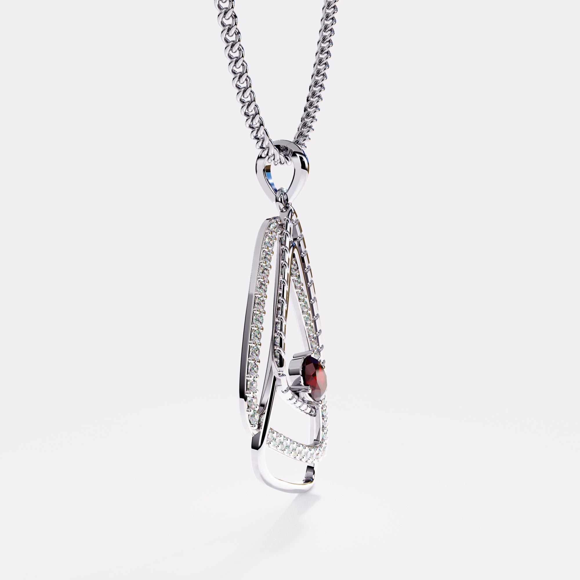 Velvet Spark Diamond Pendant in 925 Silver