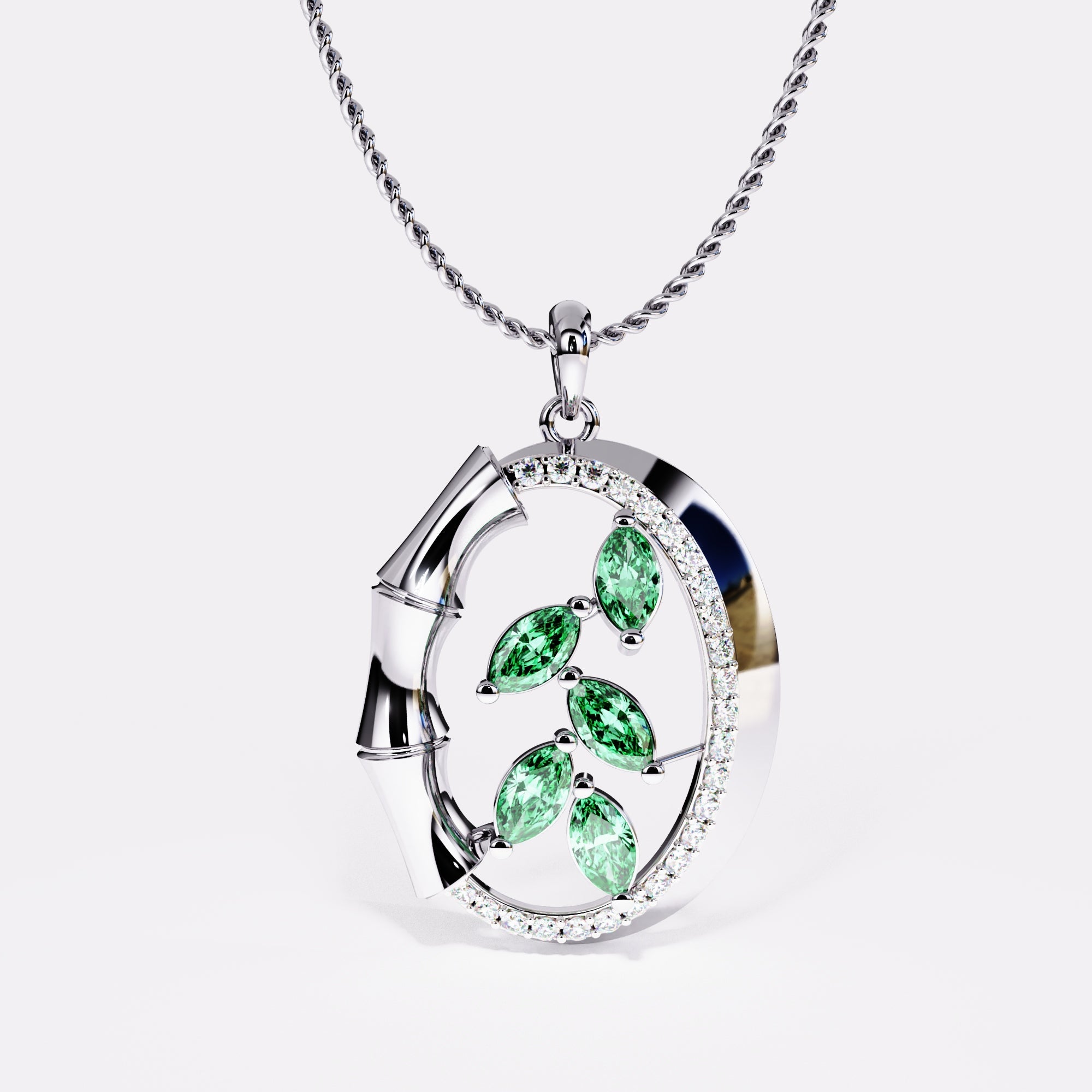 Moss Dew Diamond Pendant