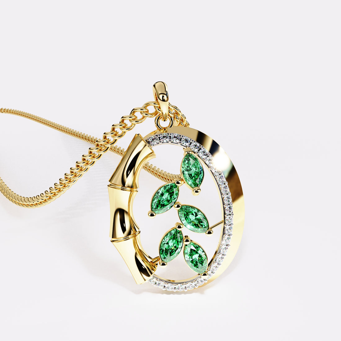 Moss Dew Diamond Pendant