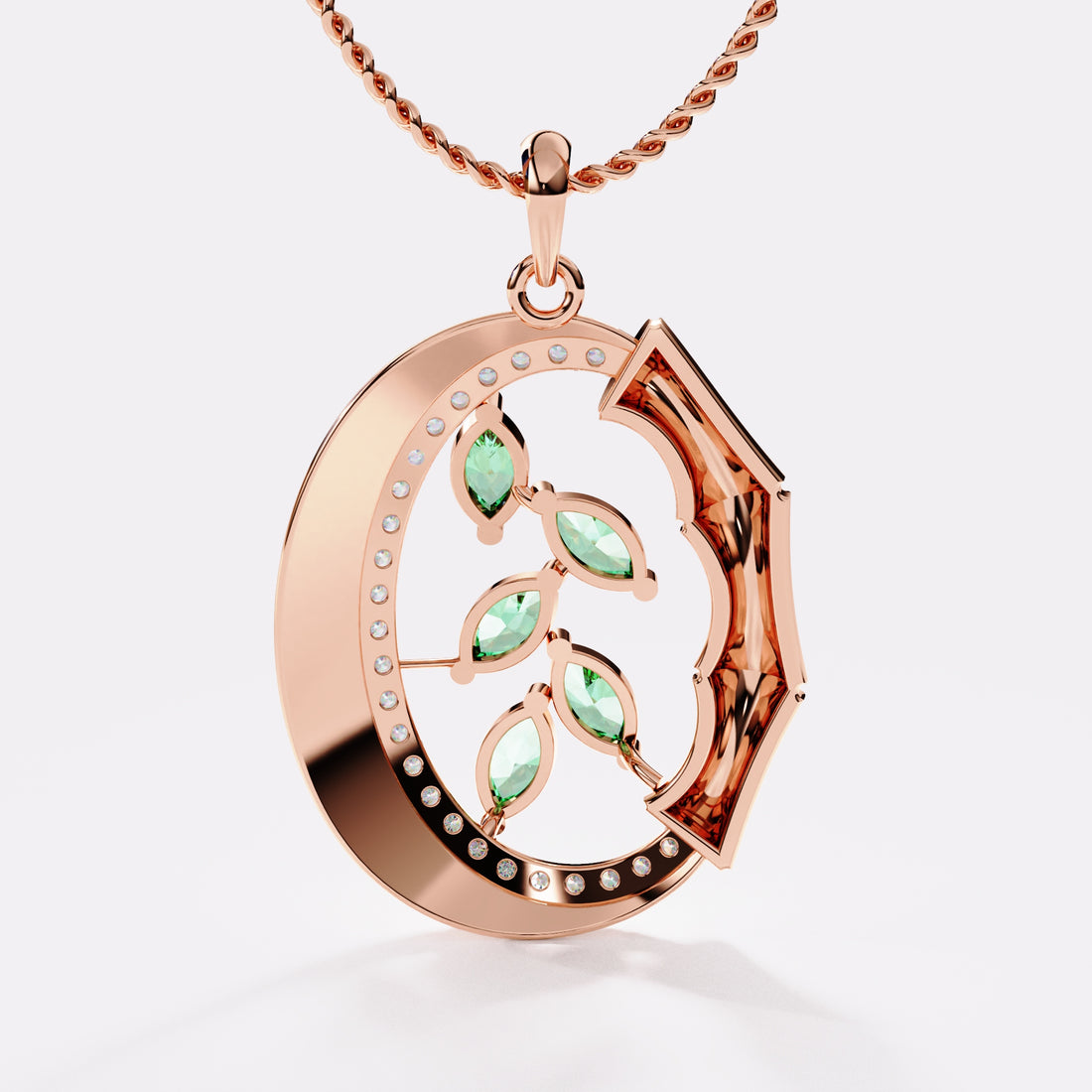 Moss Dew Diamond Pendant