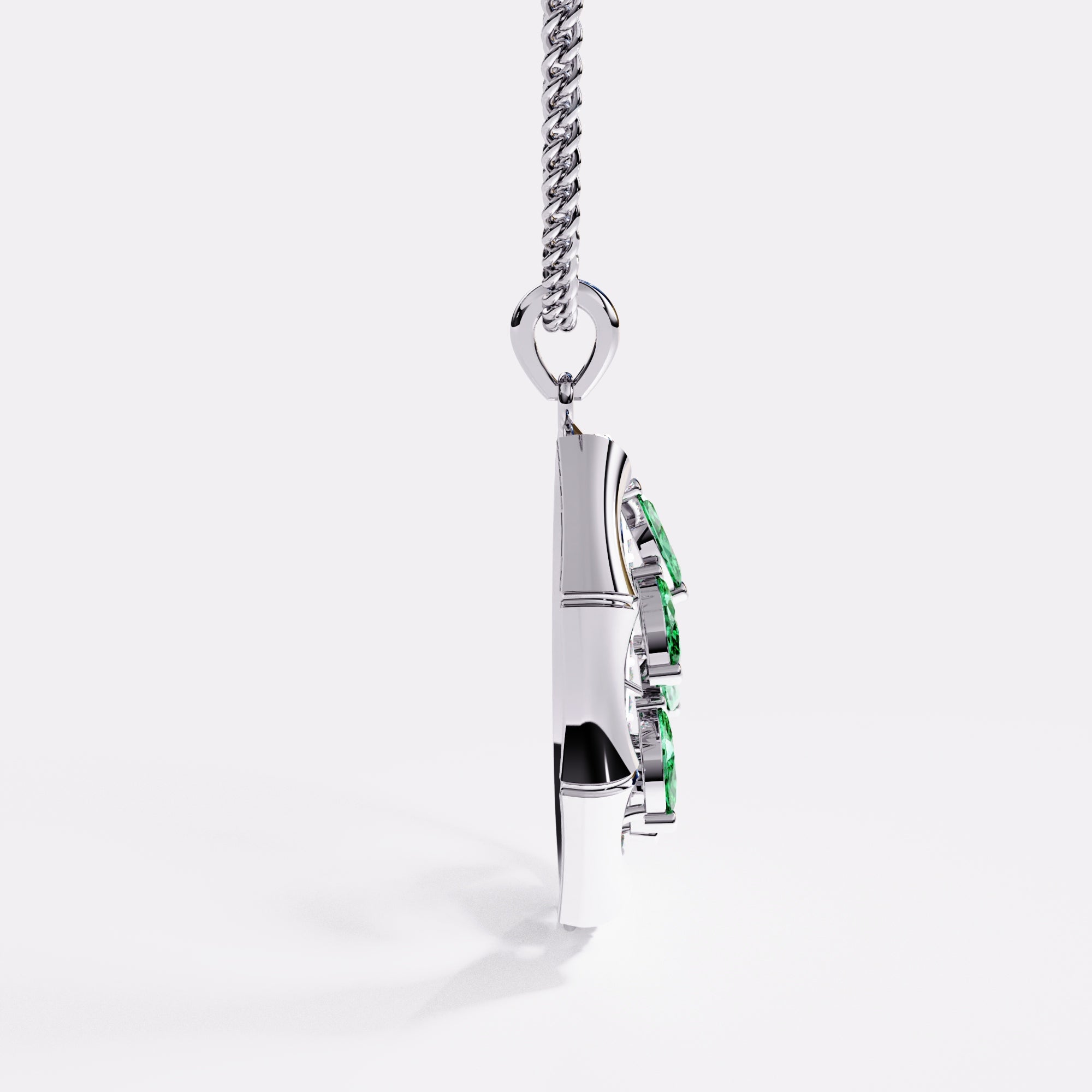 Moss Dew Diamond Pendant in 925 Silver