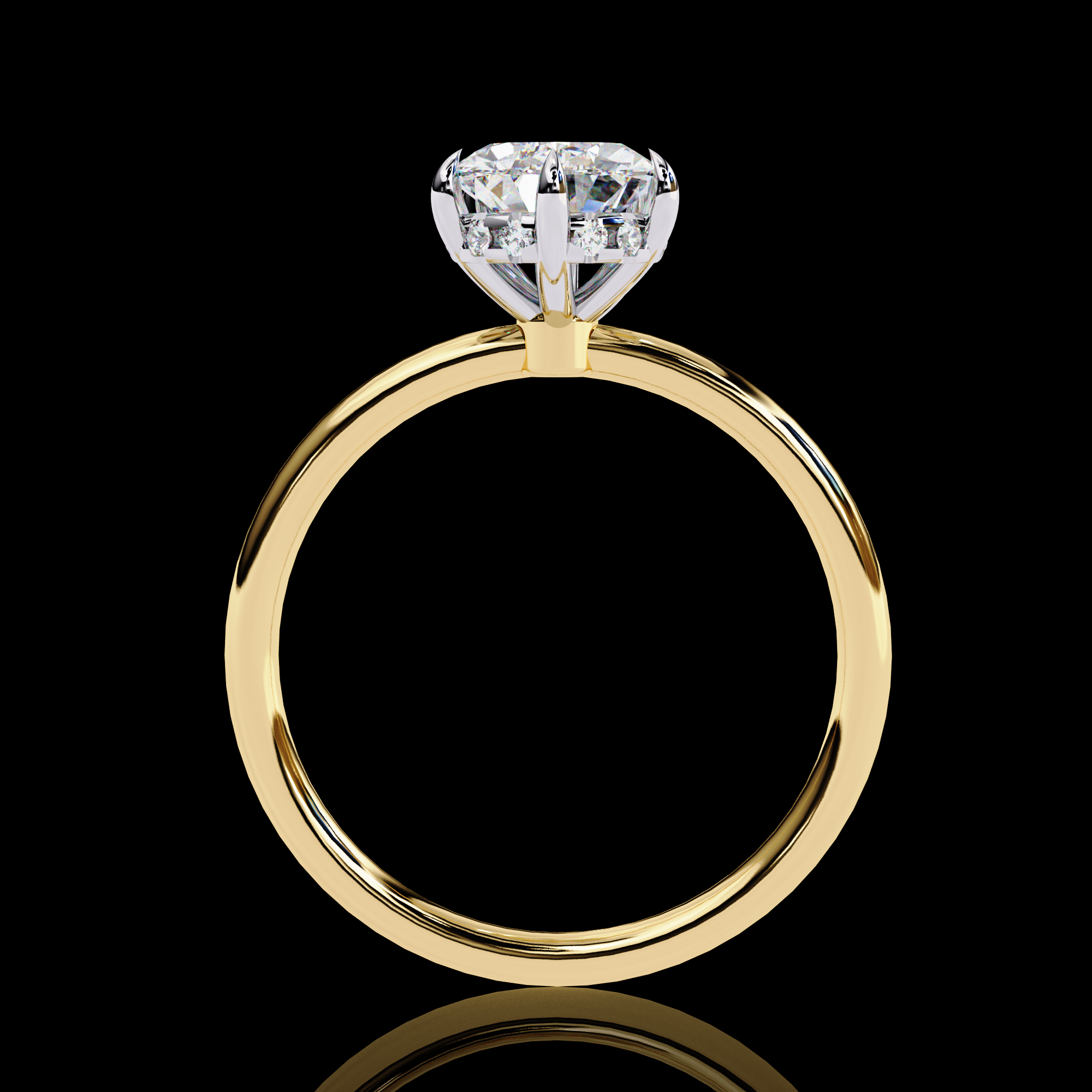 Pear Solitarie Halo Diamond Ring