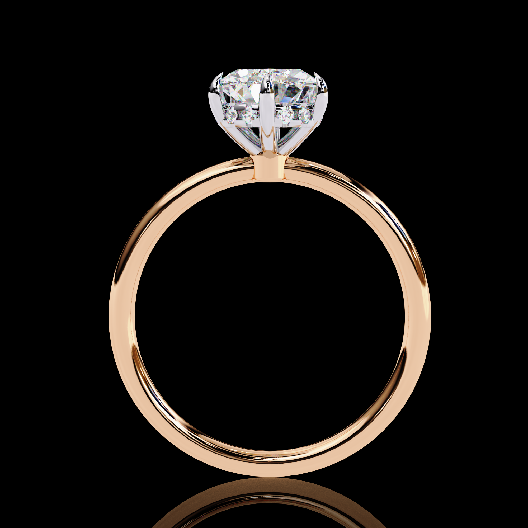 Pear Solitarie Halo Diamond Ring