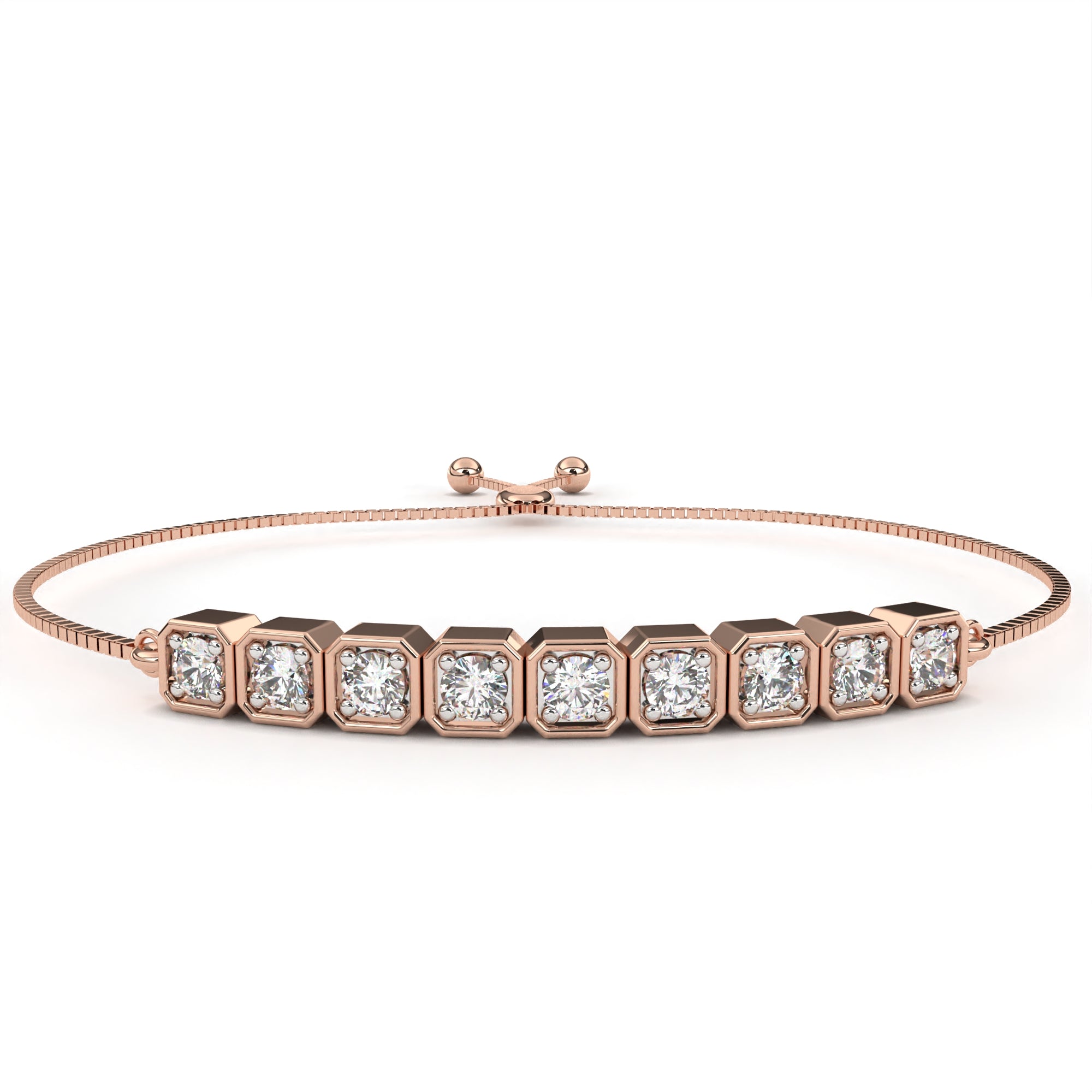 Charming Round Diamond Bracelet