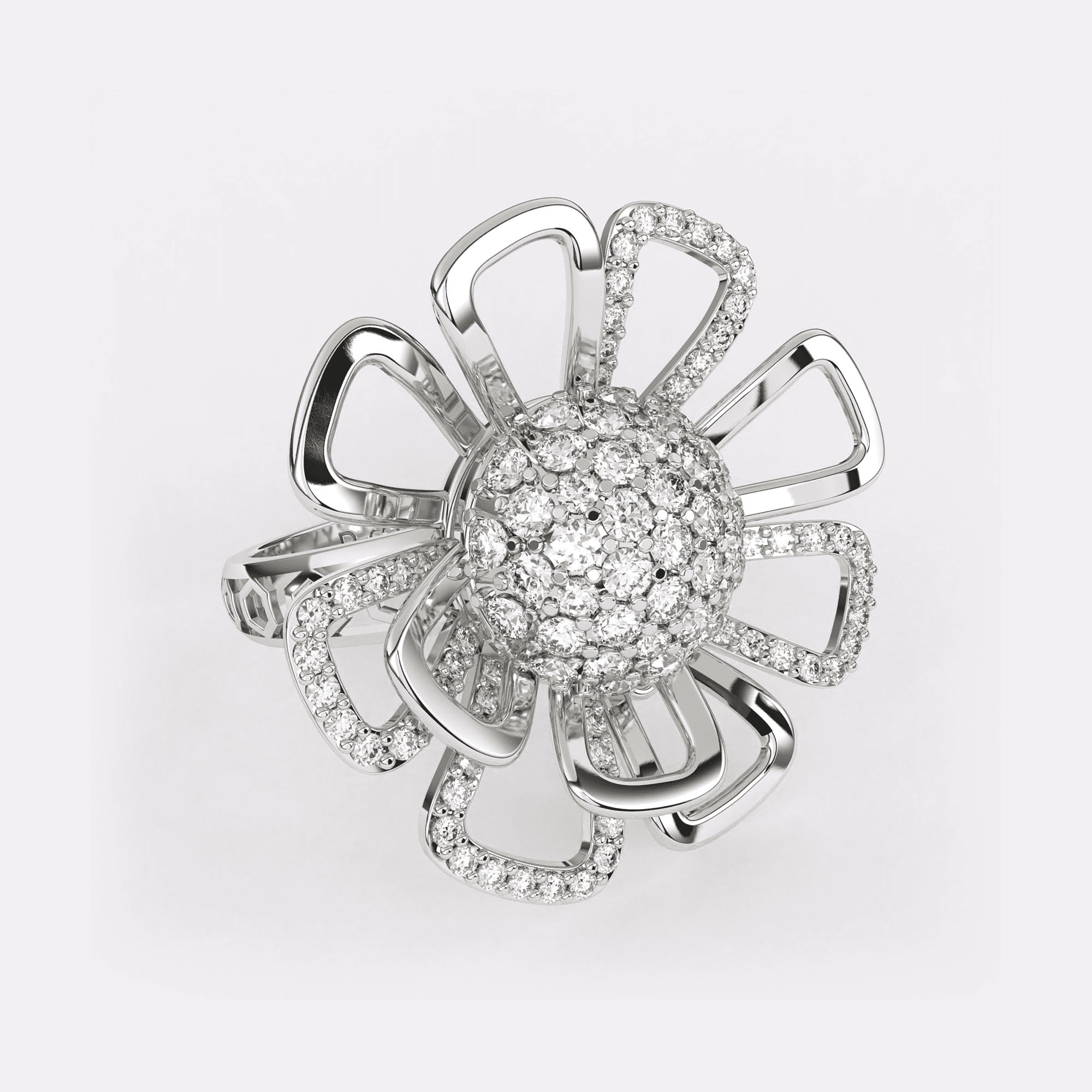 Daisy Reflection Diamond Ring