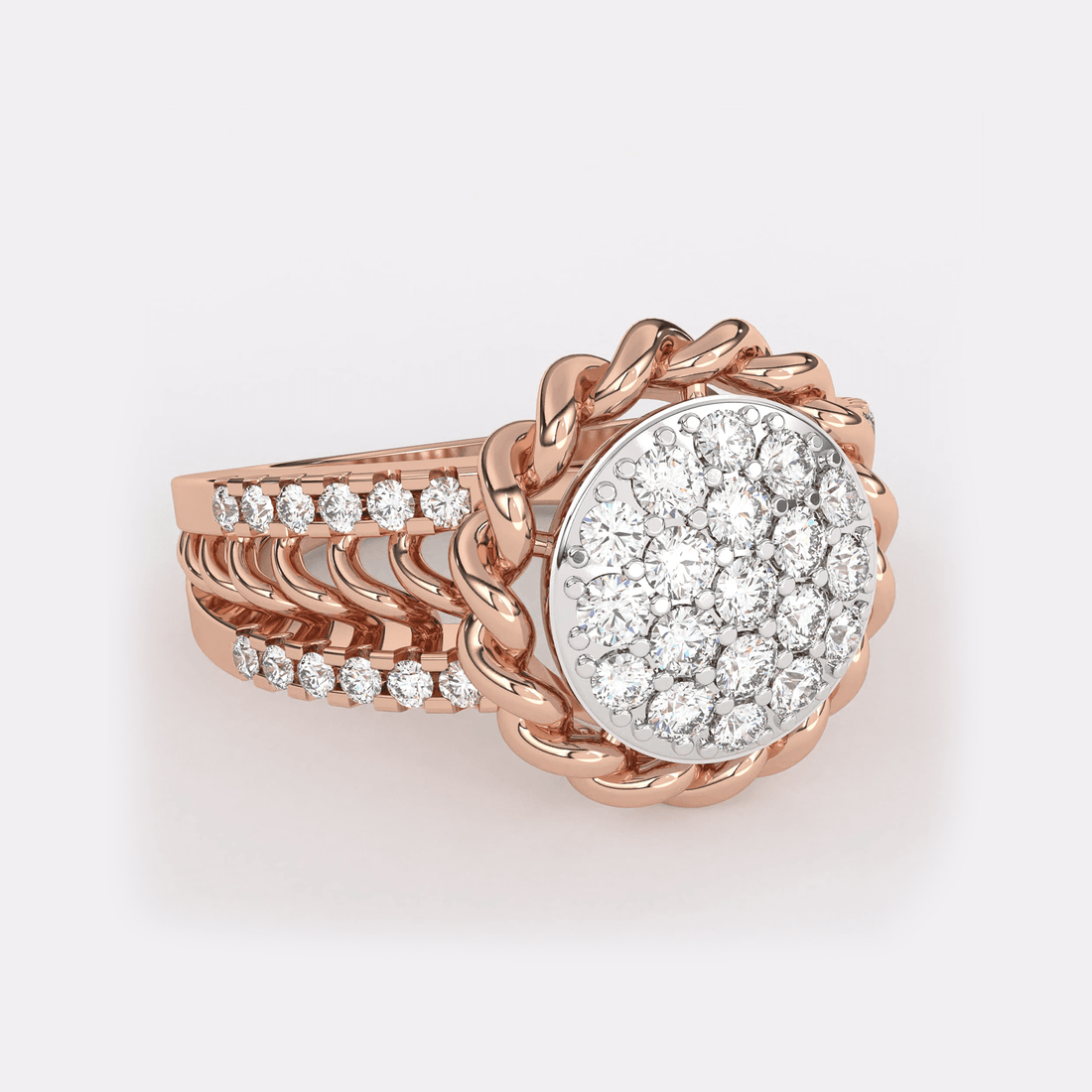 Floral Filigree Diamond Ring