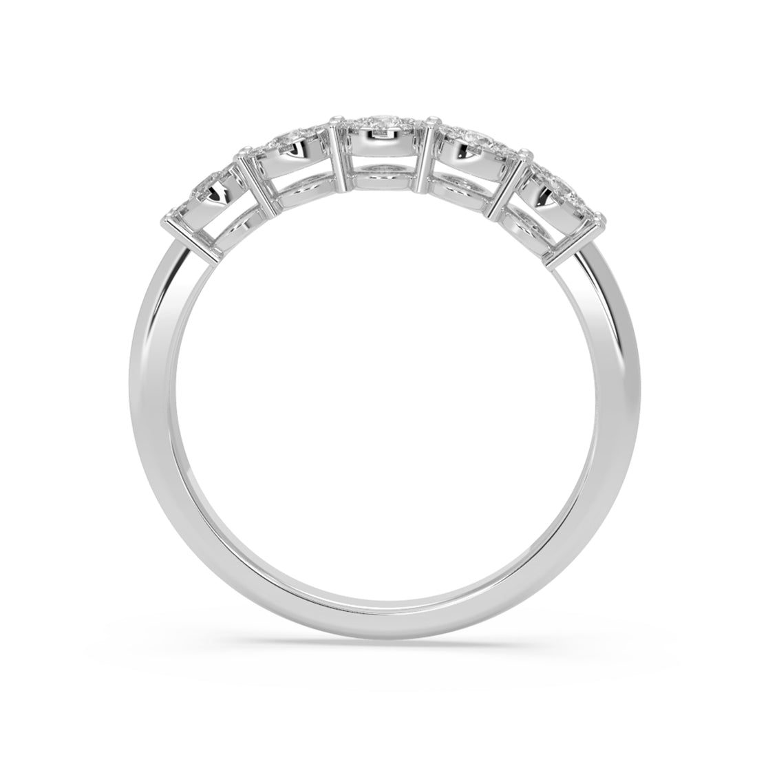 5-Stone Lab-Grown Diamond Halo Ring