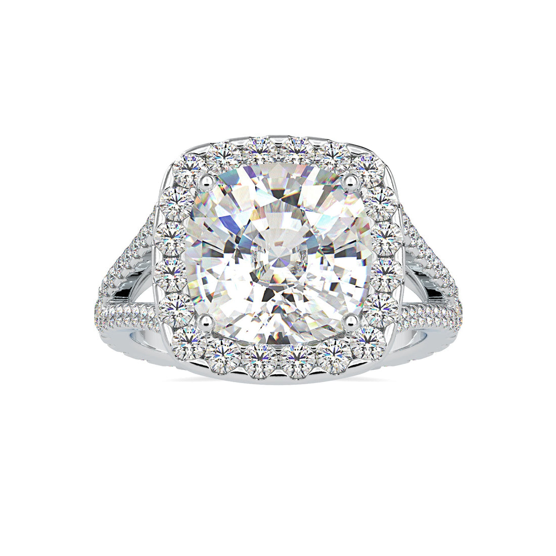 5.60 Carat Vintage Cushion Ring 4