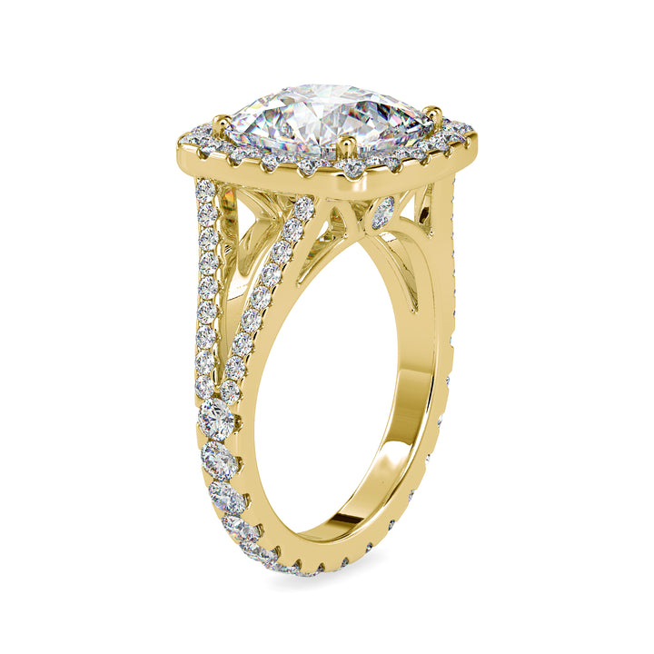 5.60 Carat Vintage Cushion Ring 6