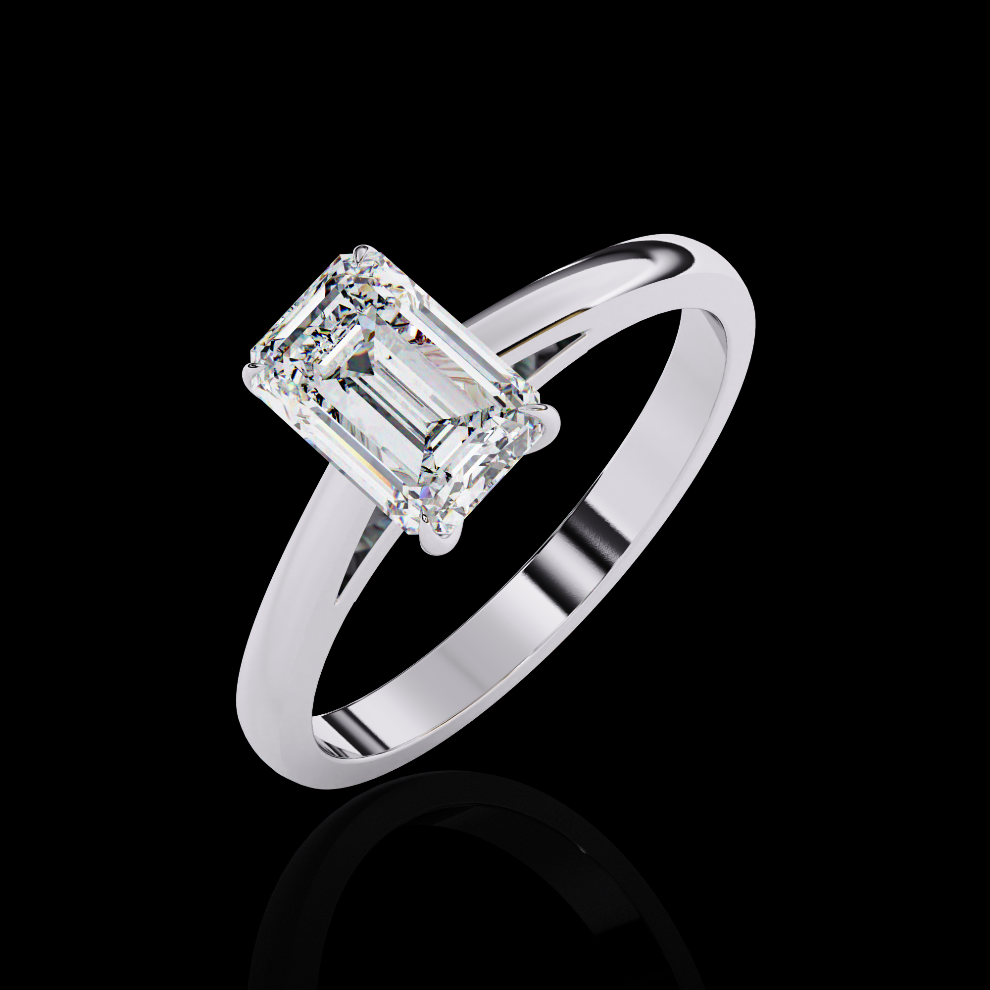 Lab grown diamond engagement ring