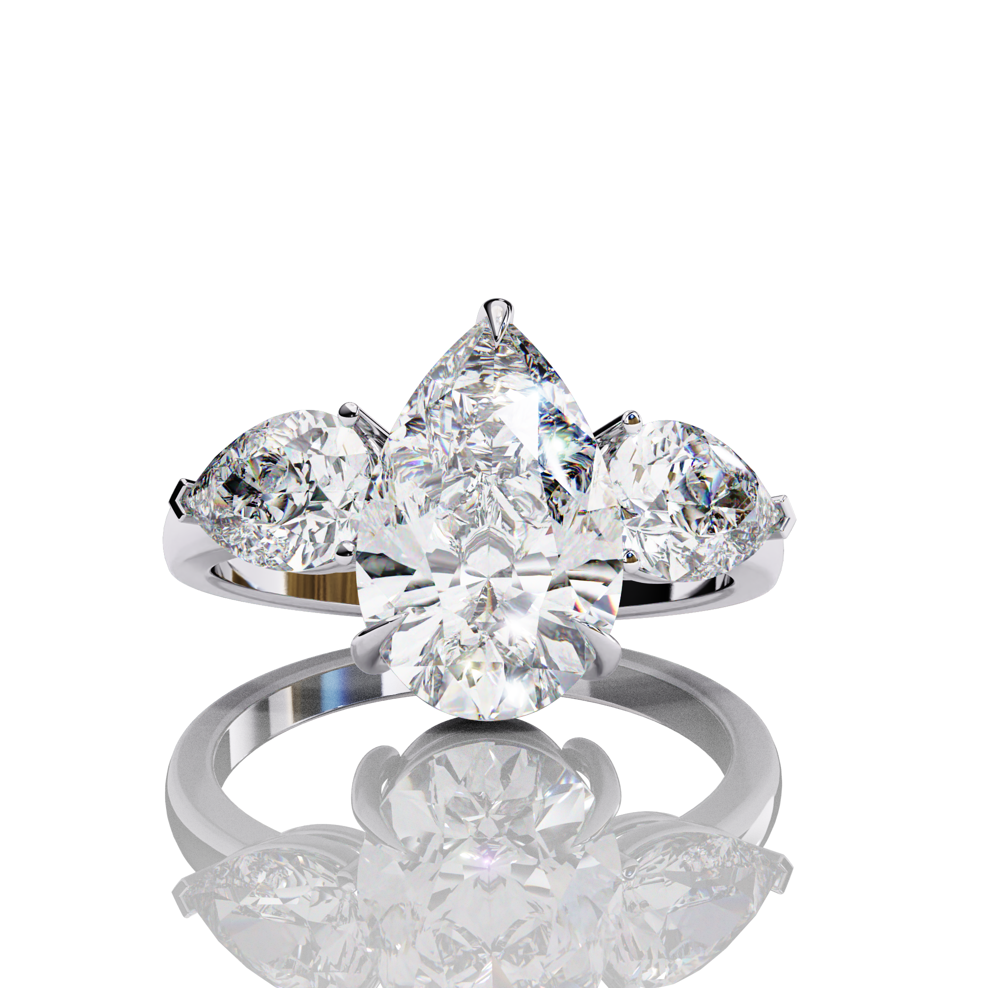 Triad Solitaire Lab Grown Diamond Ring
