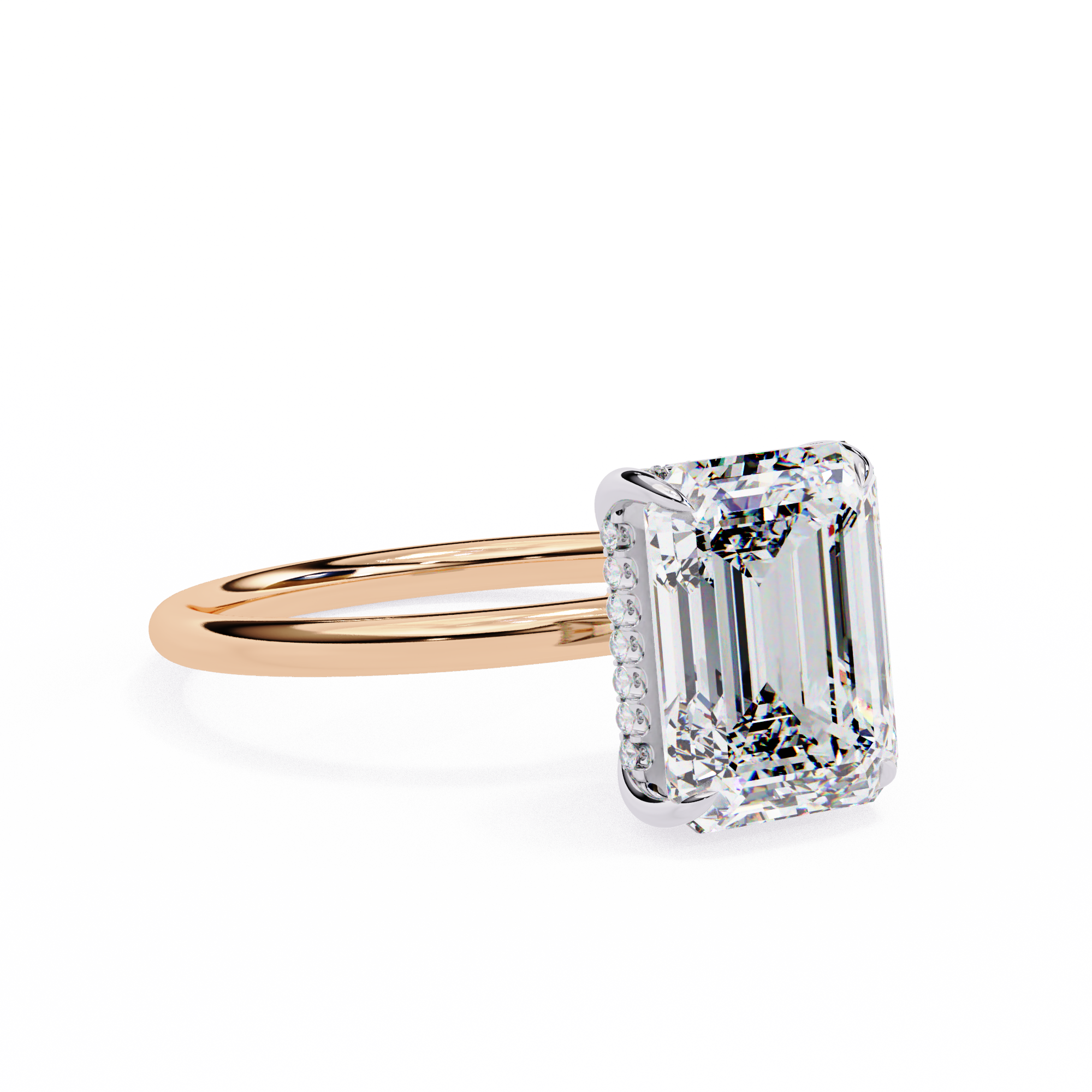 2.50 Carats Solitaire Emerald Diamond Ring