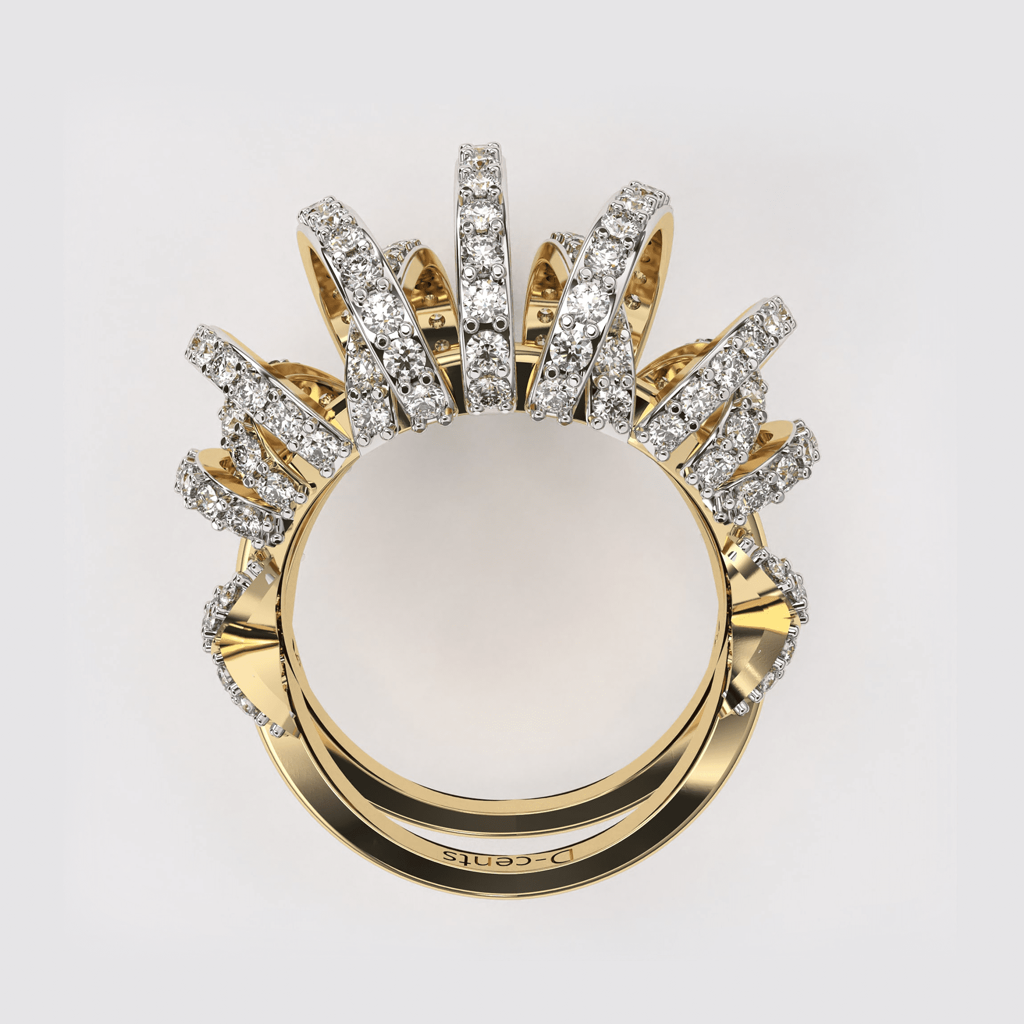 Twinkling Criss-cross Diamond Ring