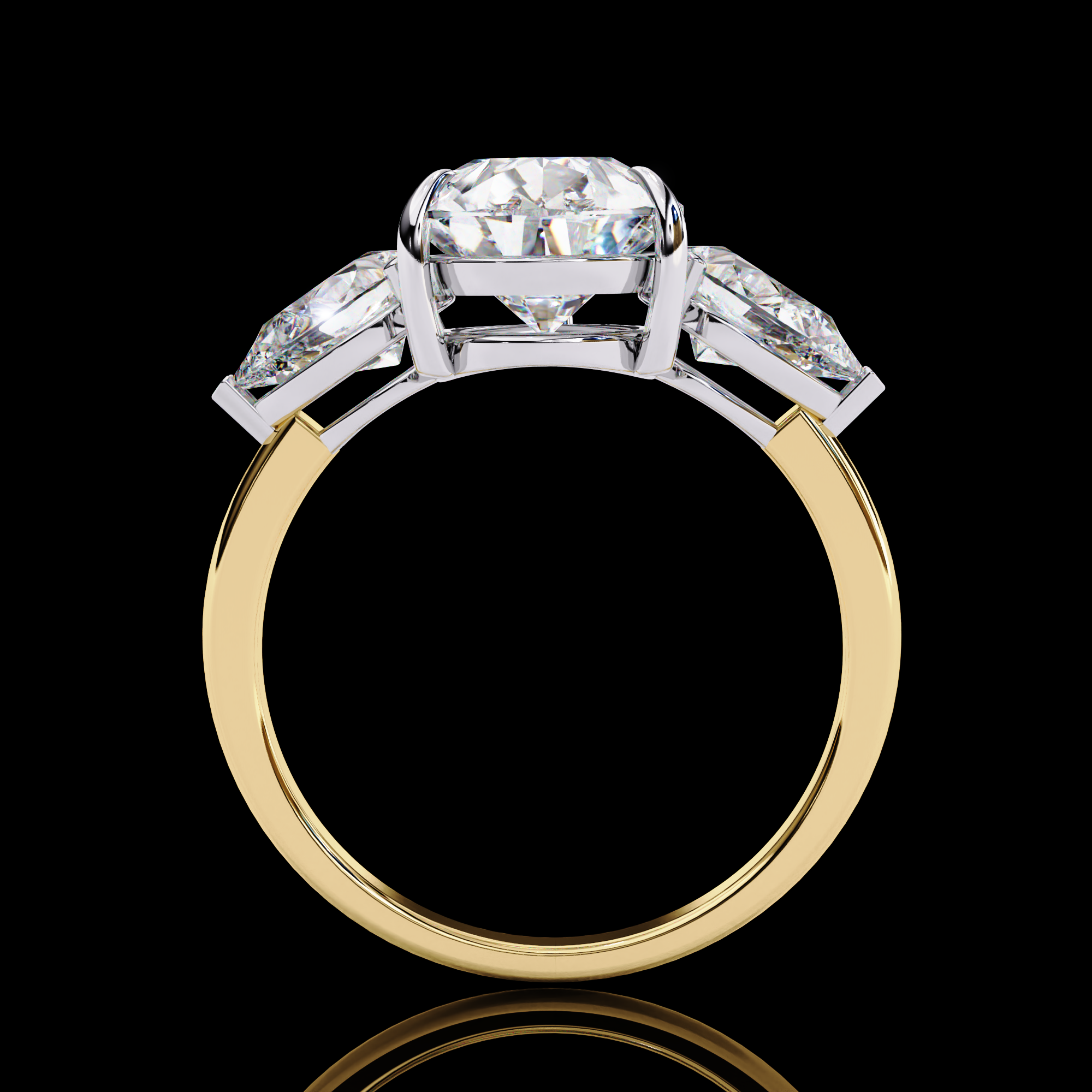 Triad Solitaire Lab Grown Diamond Ring