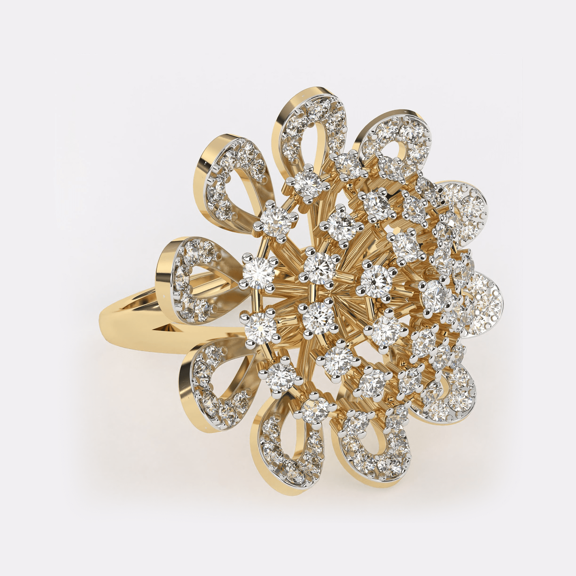 Heavenly Large Diamond Cocktail Ring