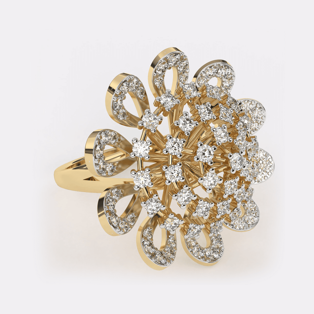 Heavenly Large Diamond Cocktail Ring