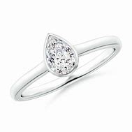 60 Cent Bezel Pear Diamond Ring