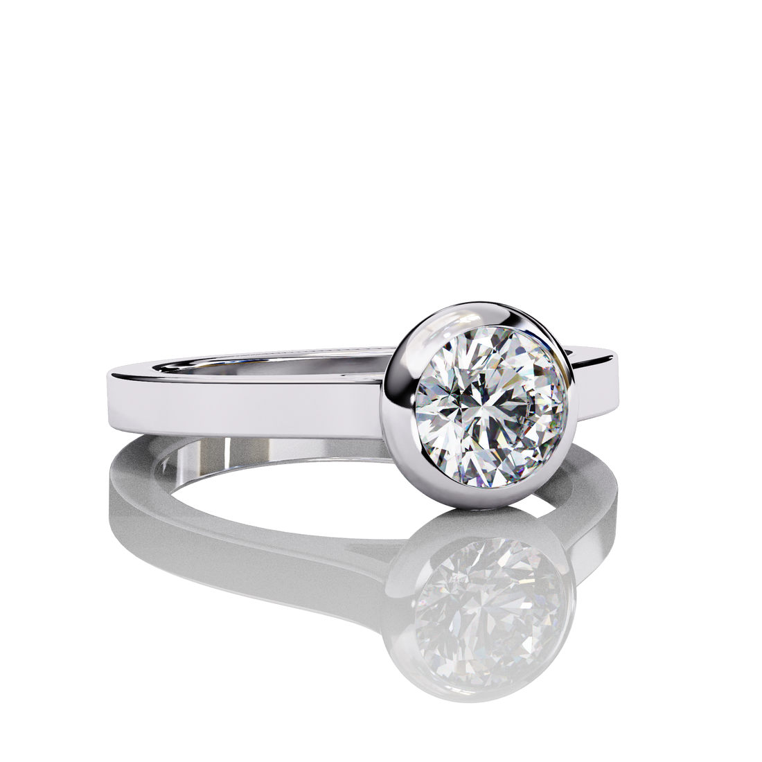 65 Cents Solitaire Diamond Ring