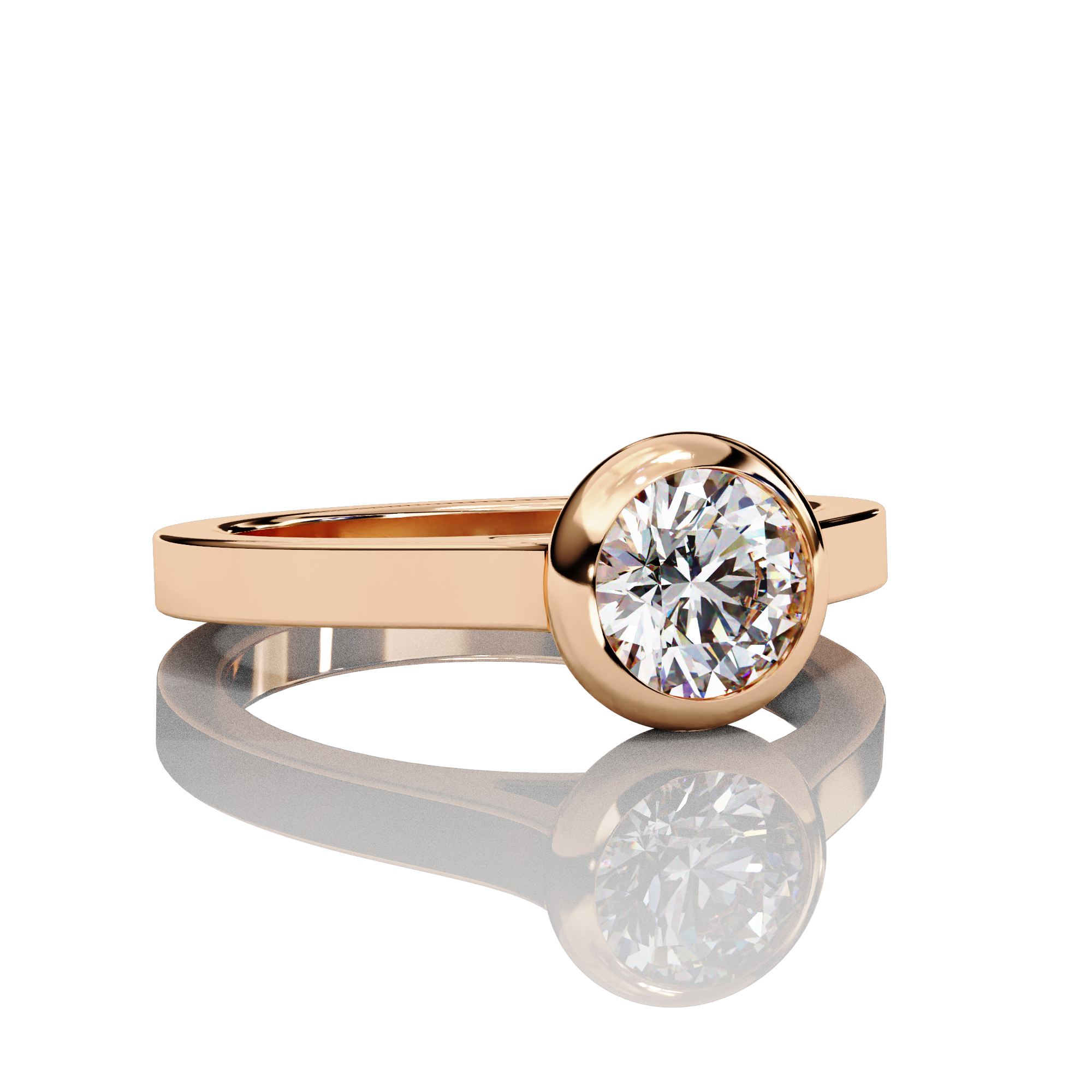 65 Cents Solitaire Diamond Ring