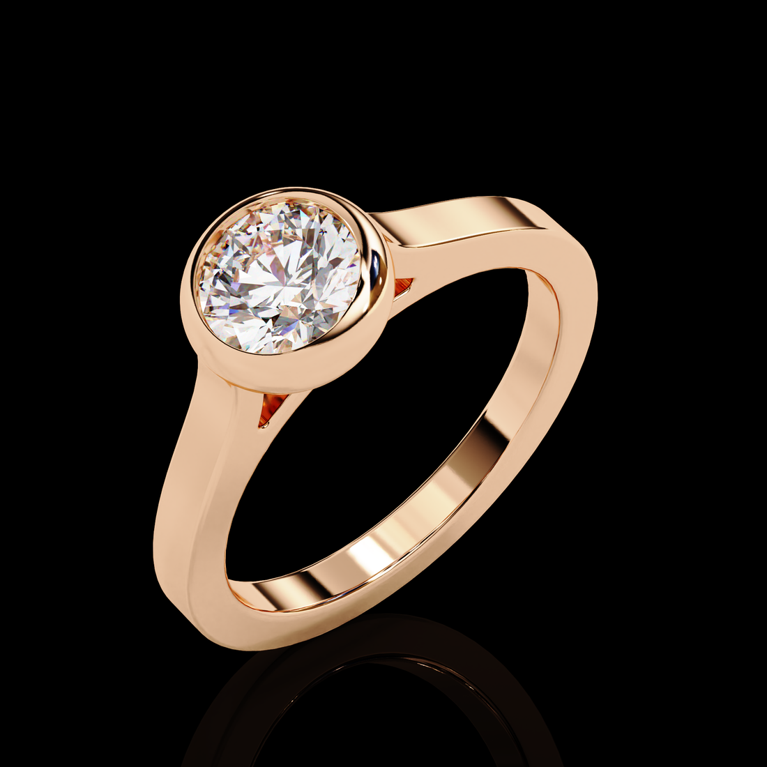 65 Cents Solitaire Diamond Ring