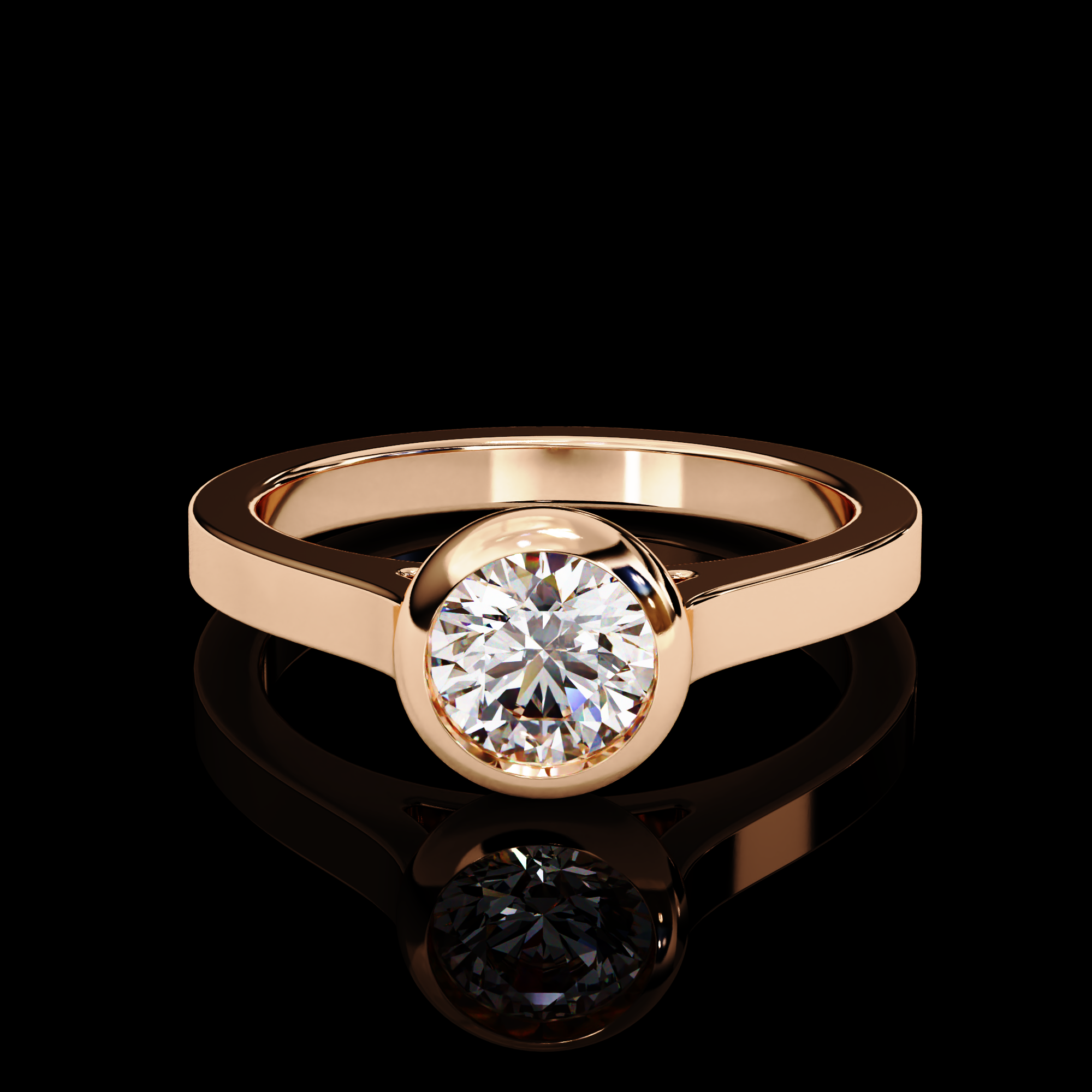 65 Cents Solitaire Diamond Ring