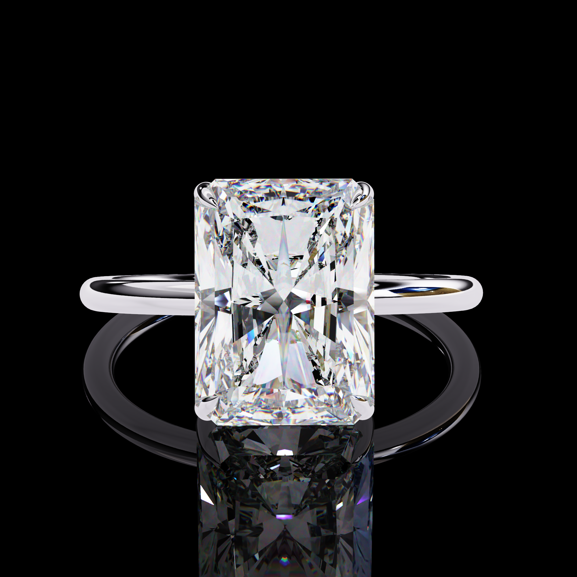 Radiant Lab Grown Diamond Ring