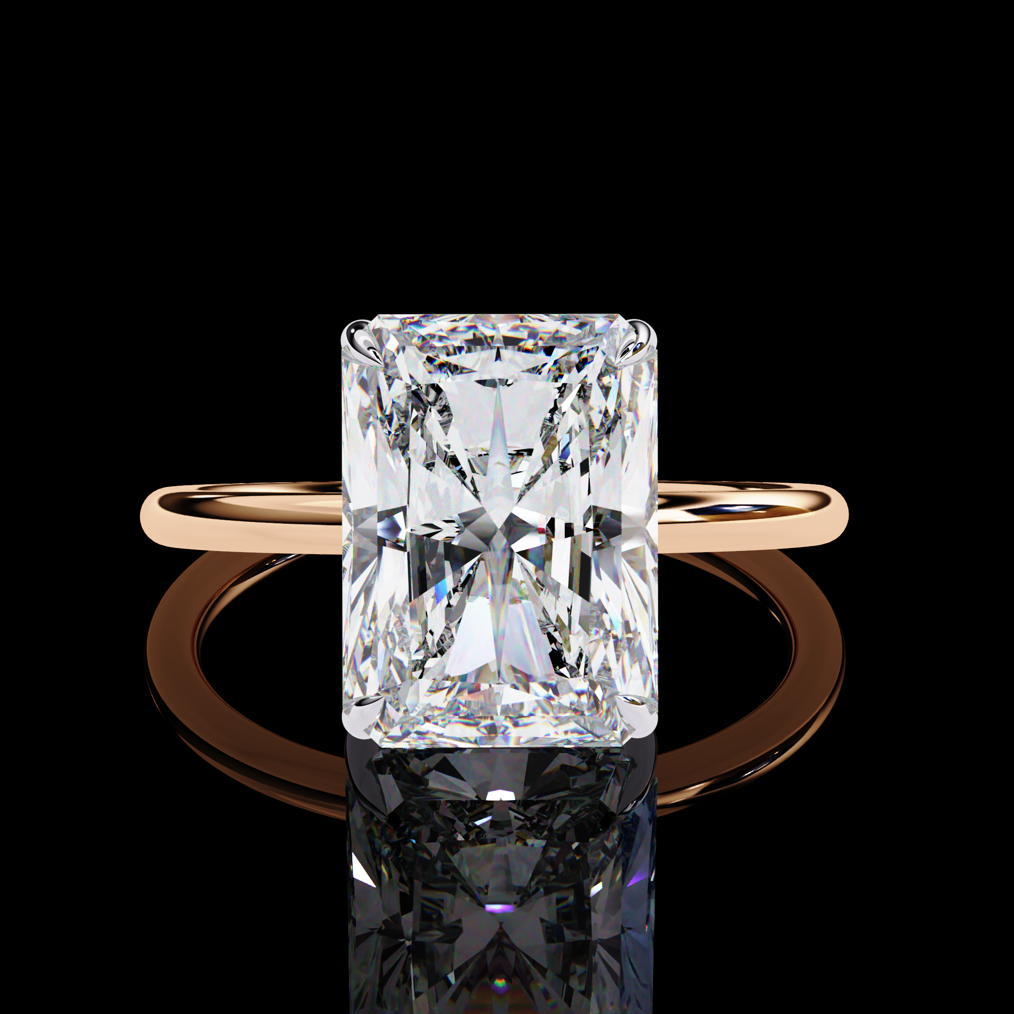 Radiant Lab Grown Diamond Ring
