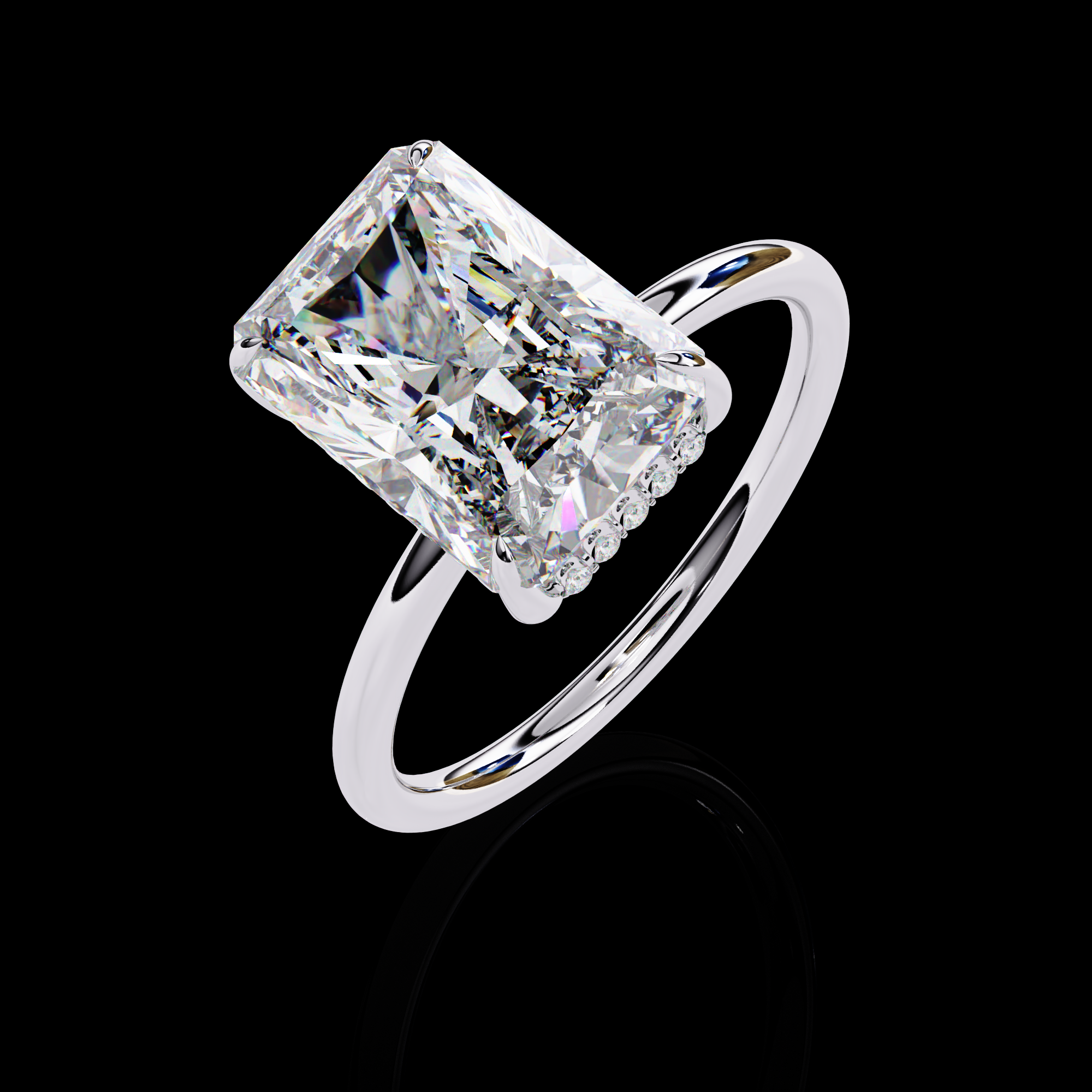Radiant Lab Grown Diamond Ring