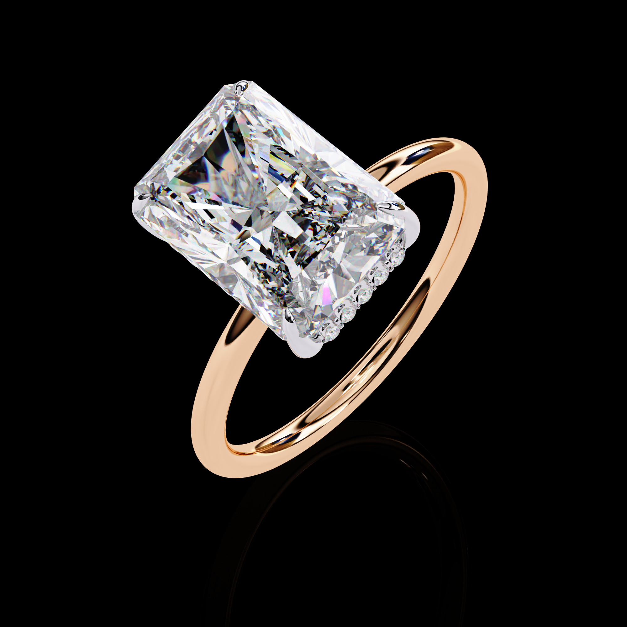 Radiant Lab Grown Diamond Ring